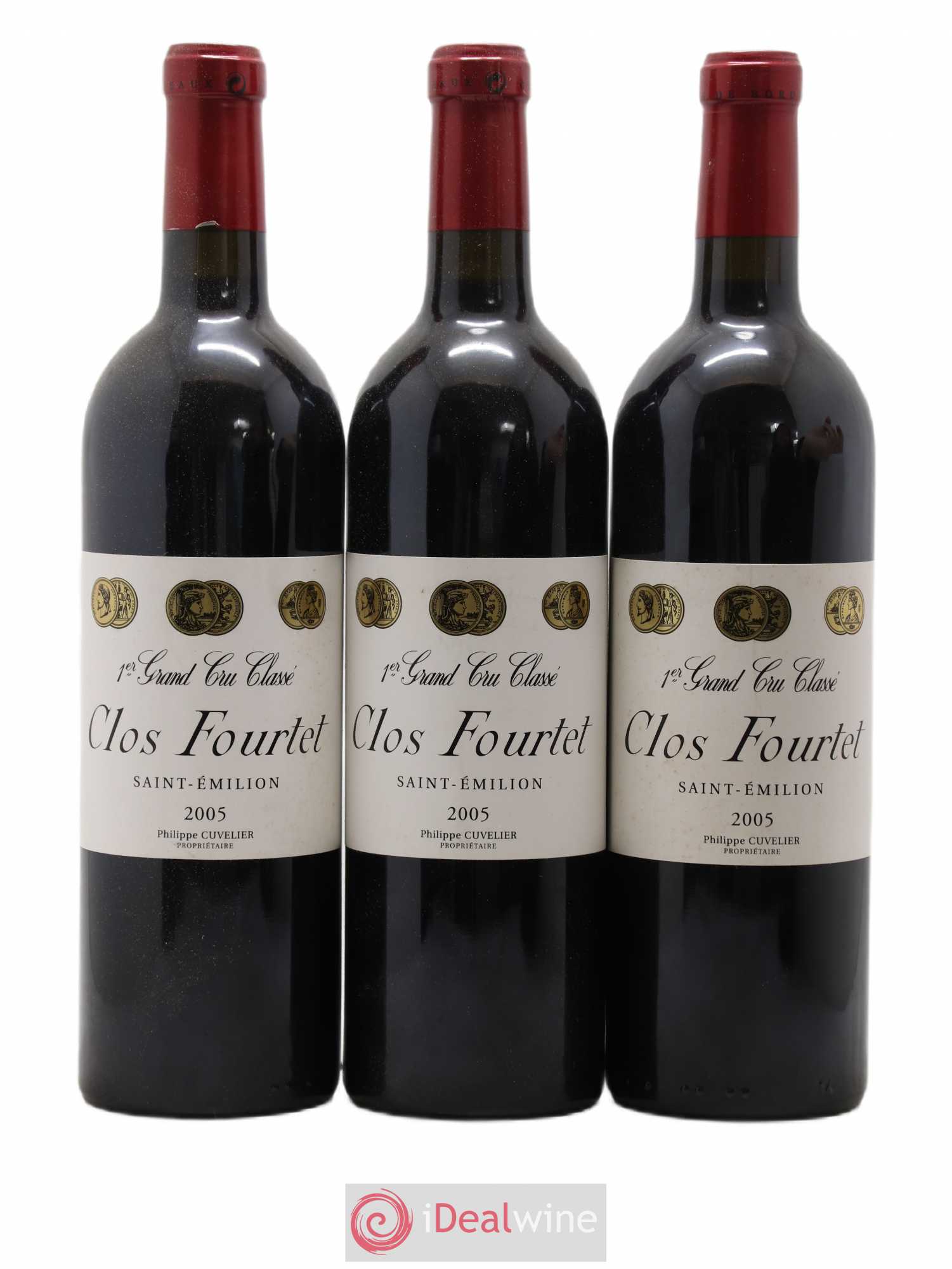 Clos Fourtet 1er Grand Cru Classé B 2005 - Lot de 3 bouteilles - 0