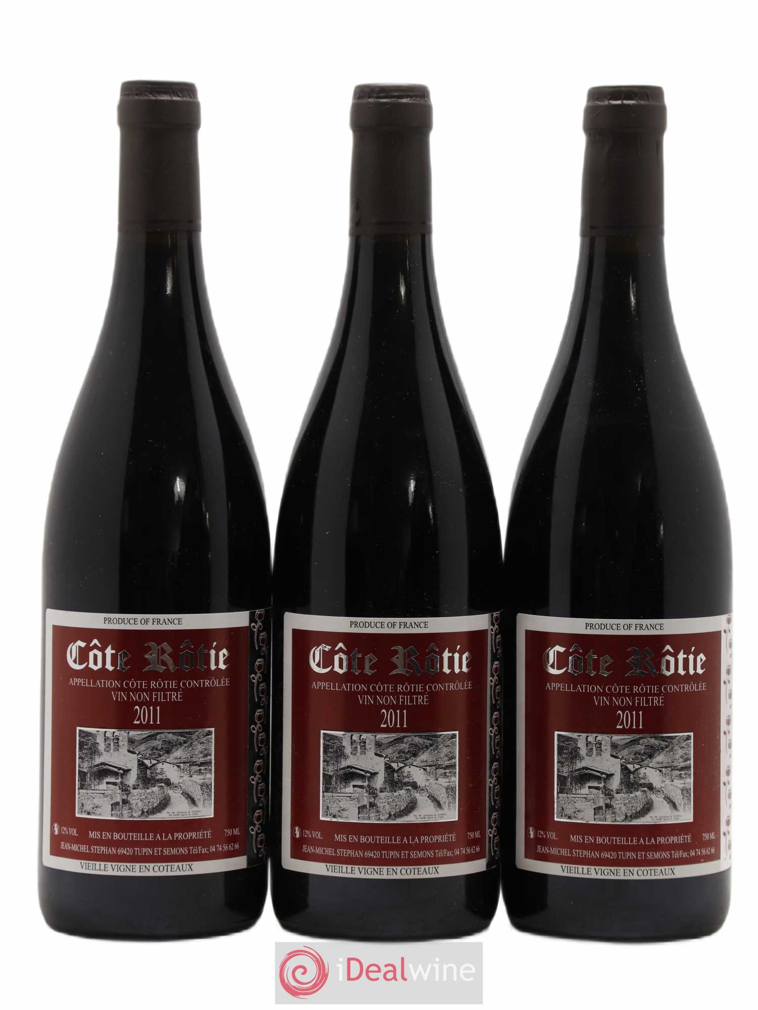 Côte-Rôtie Vieilles Vignes en Coteaux Jean-Michel Stephan 2011 - Lot de 3 bouteilles - 0
