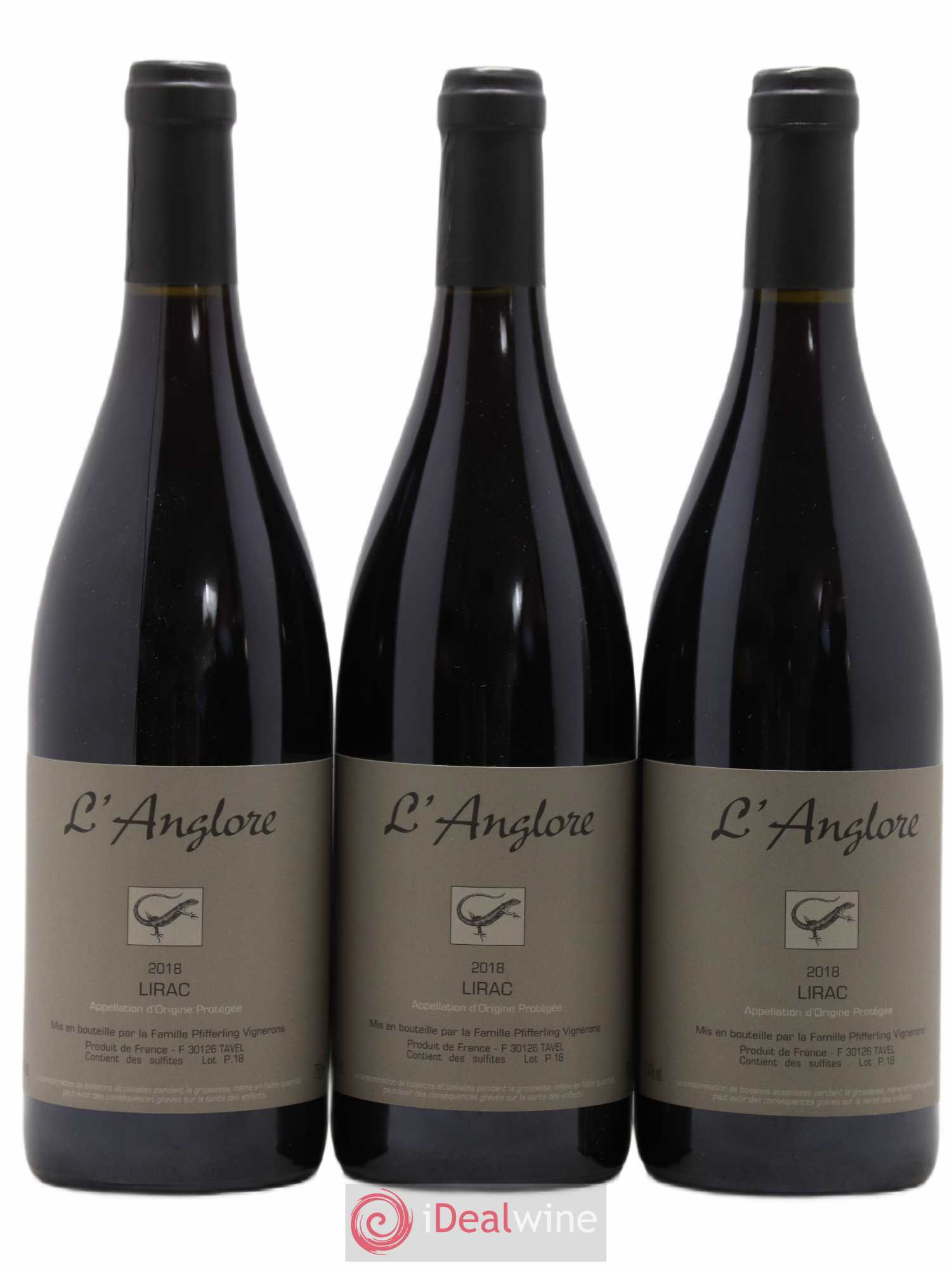 Lirac L'Anglore 2018 - Posten von 3 Flaschen - 0
