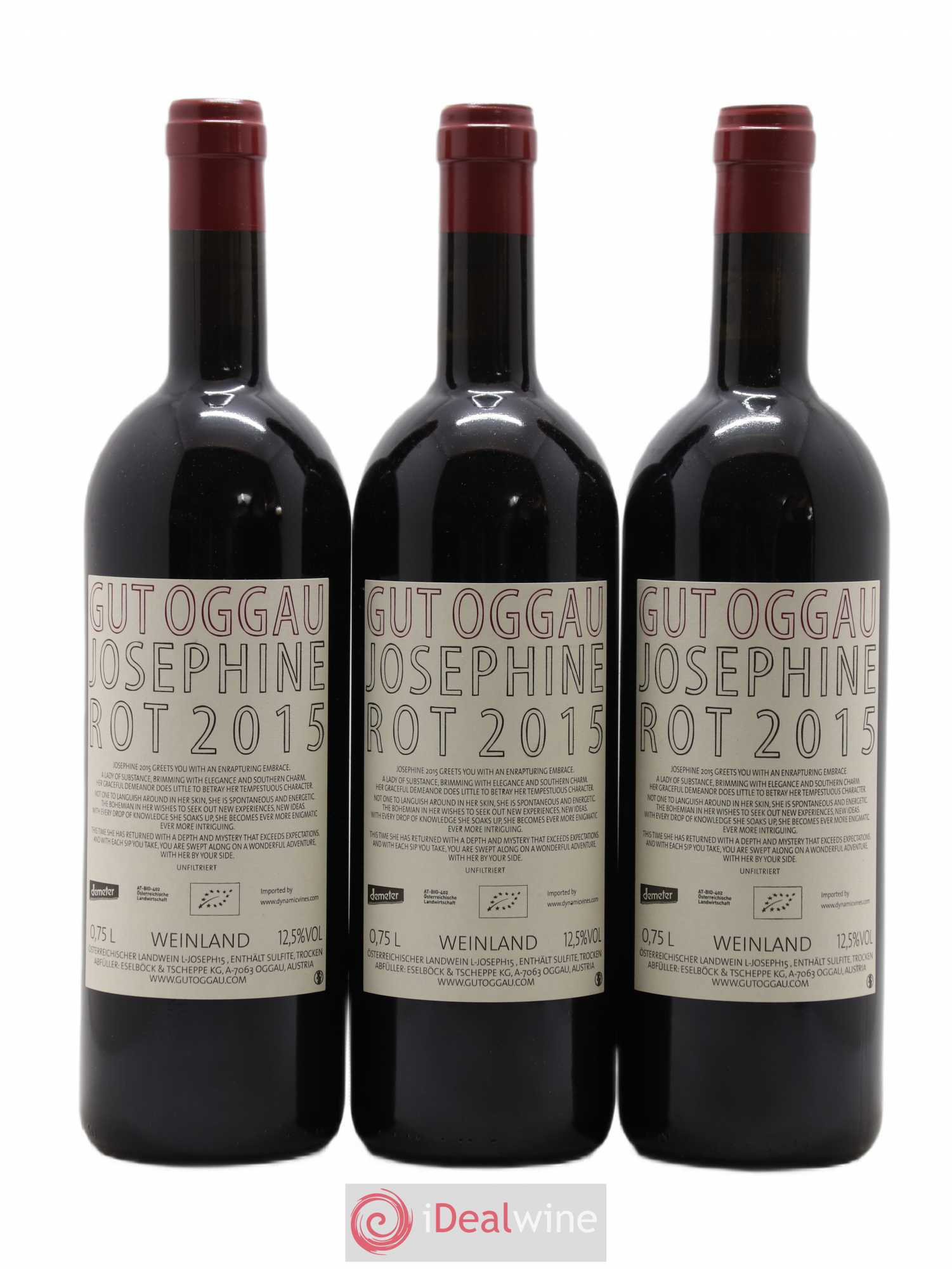 Autriche Josephine Gut Oggau 2015 - Posten von 3 Flaschen - 1
