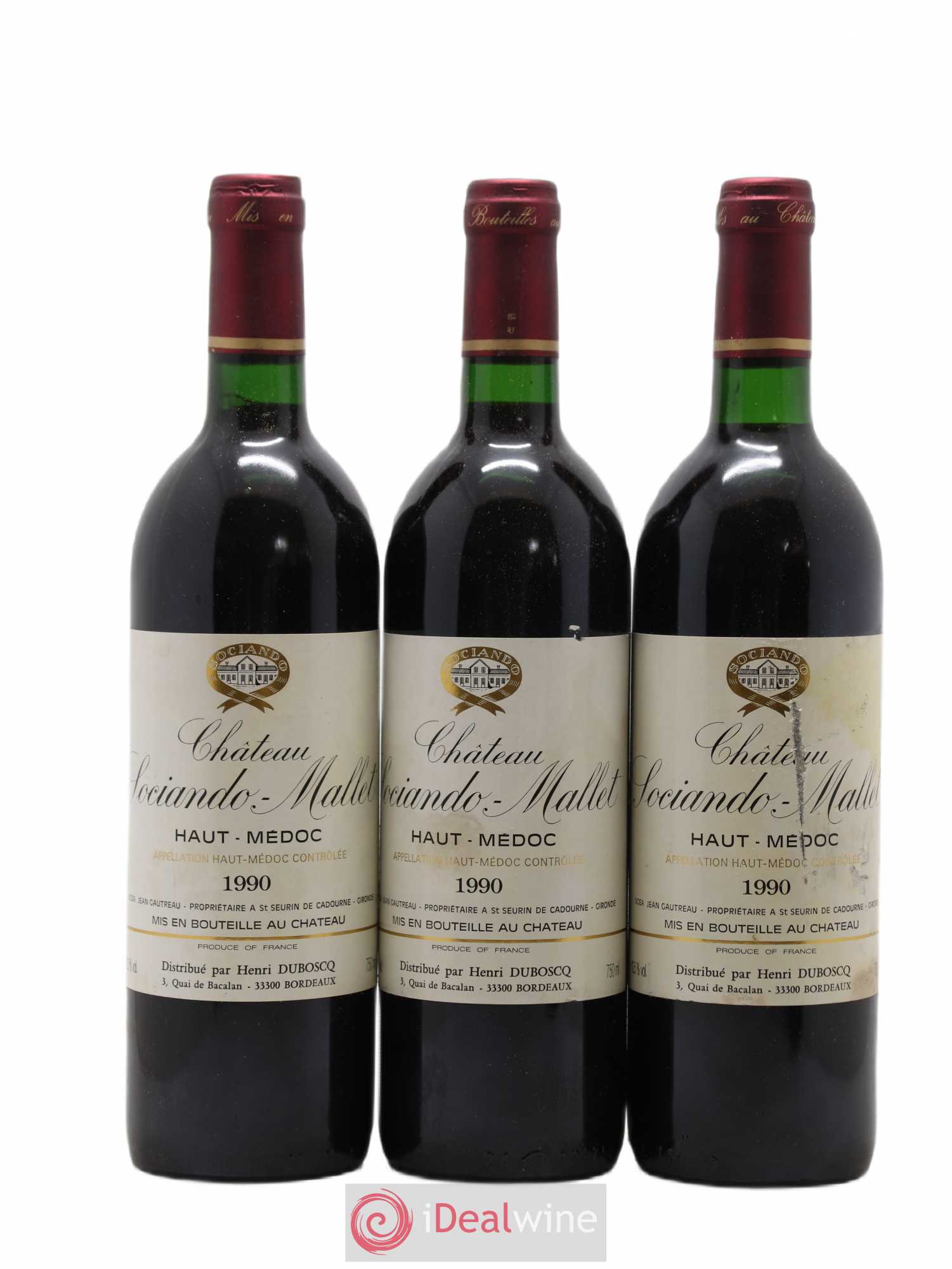 Château Sociando Mallet 1990 - Lot de 6 bouteilles - 2