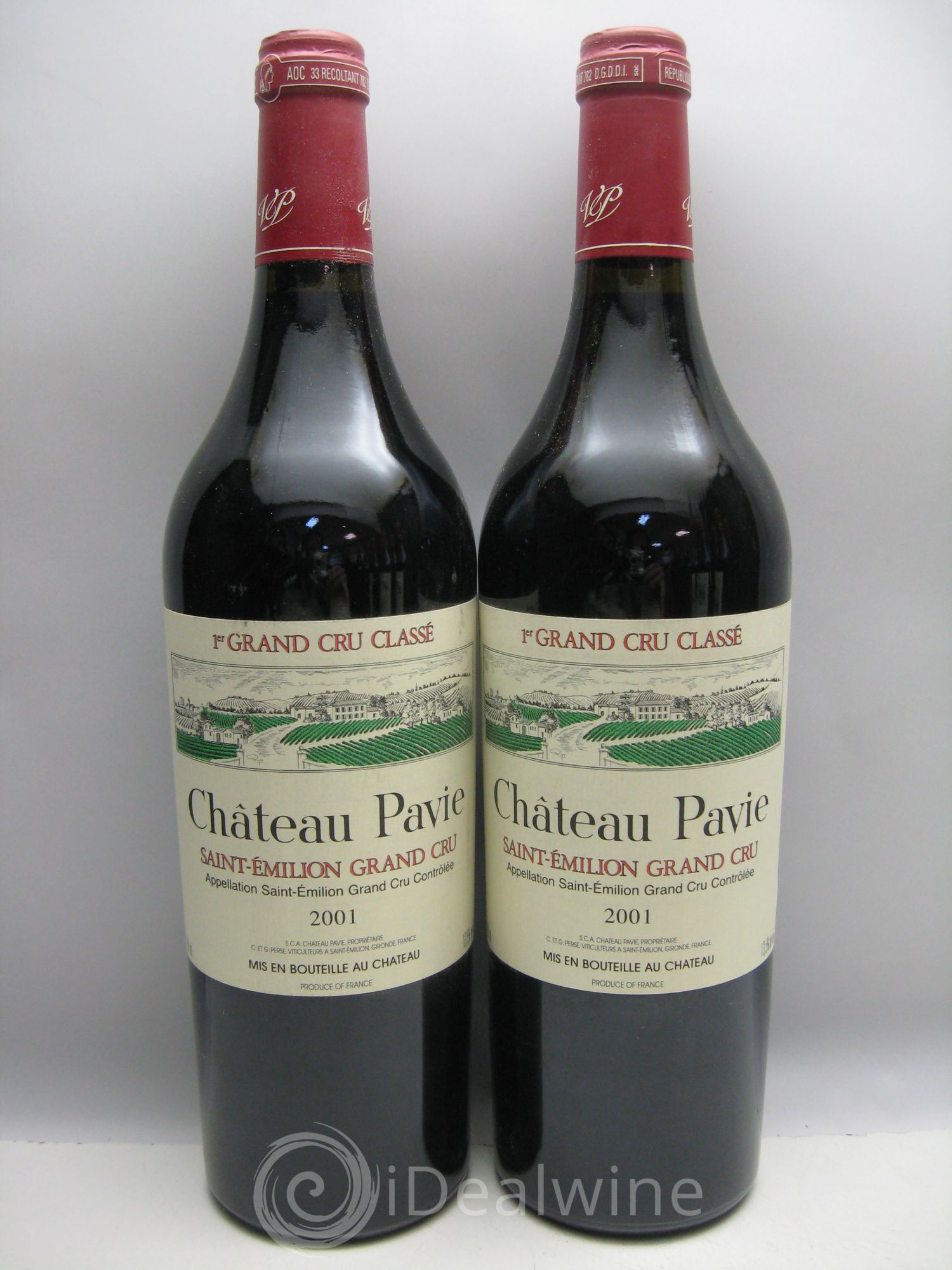 Château Pavie 1er Grand Cru Classé A (Cb sans couvercle) 2001 - Lot de 12 bouteilles - 0
