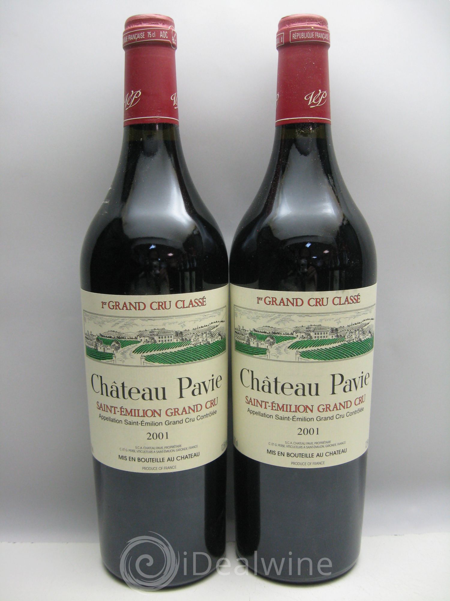 Château Pavie 1er Grand Cru Classé A (Cb sans couvercle) 2001 - Lot de 12 bouteilles - 1