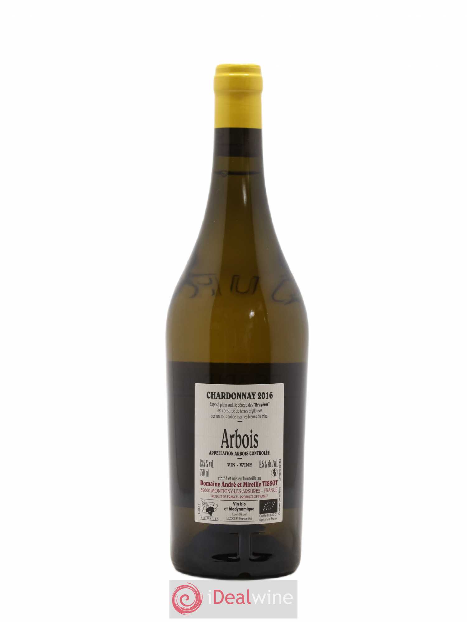 Arbois Chardonnay Les Bruyères Bénédicte et Stéphane Tissot 2016 - Lot de 1 bouteille - 1