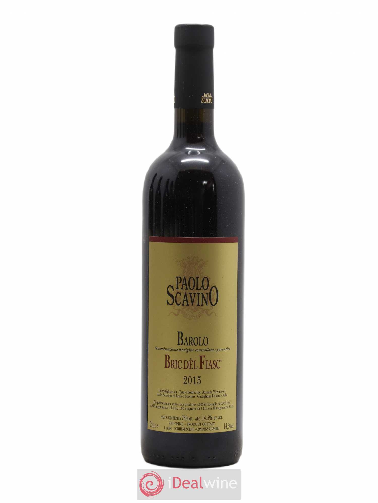Barolo DOCG Bric del Fiasc Paolo Scavino 2015 - Lot de 1 bouteille - 0