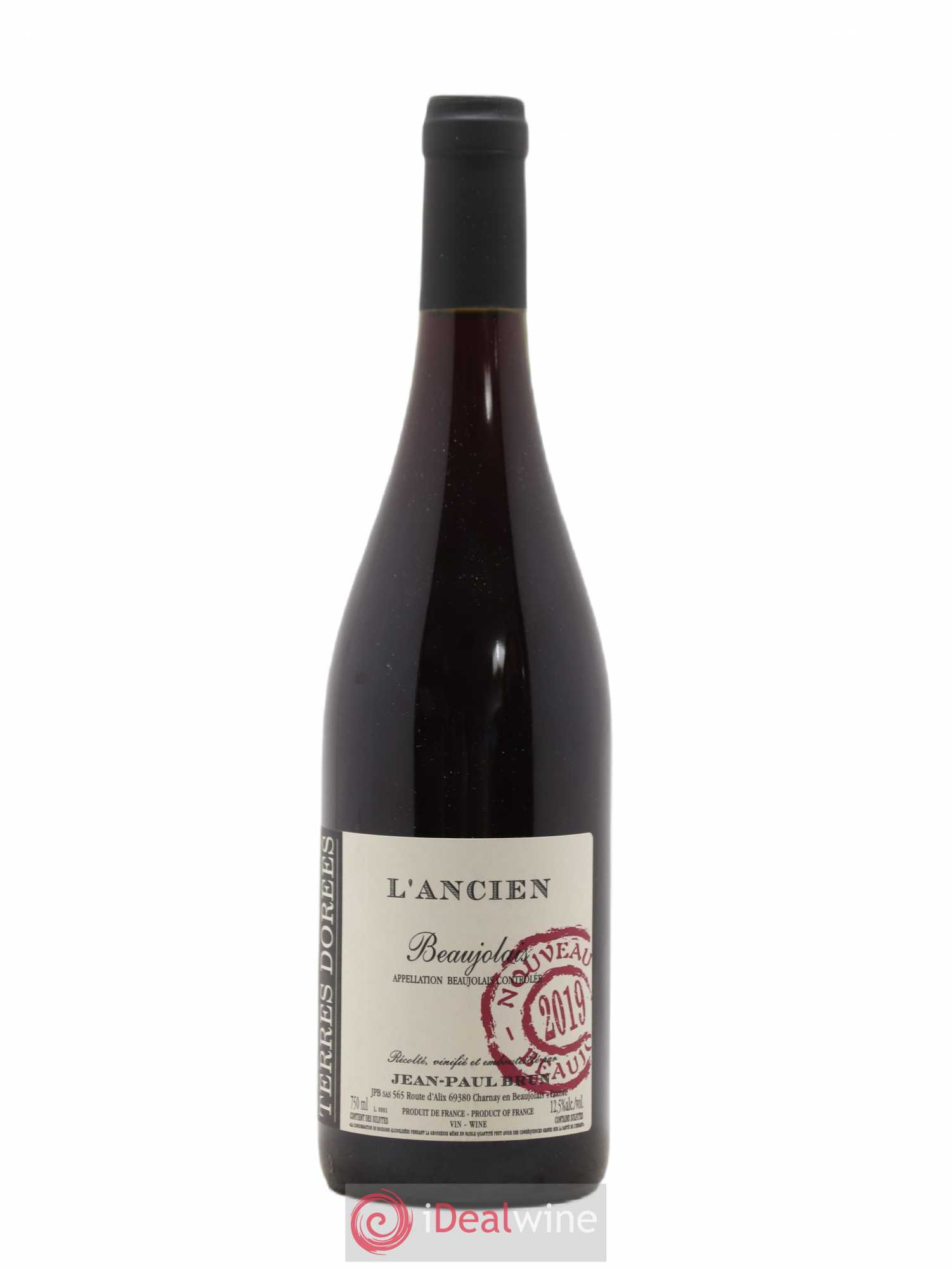 Beaujolais Nouveau L'Ancien Terres dorées - J-P. Brun (Domaine des) 2019 - Posten von 1 Flasche - 0