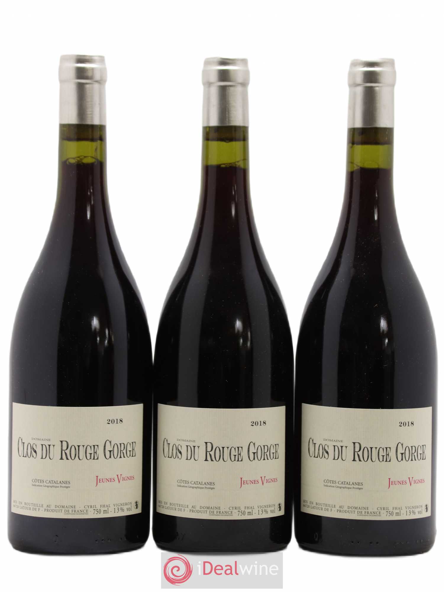 Côtes Catalanes (VDP des Côtes Catalanes) Clos du Rouge Gorge Jeunes Vignes Cyril Fhal 2018 - Lot de 3 bouteilles - 0