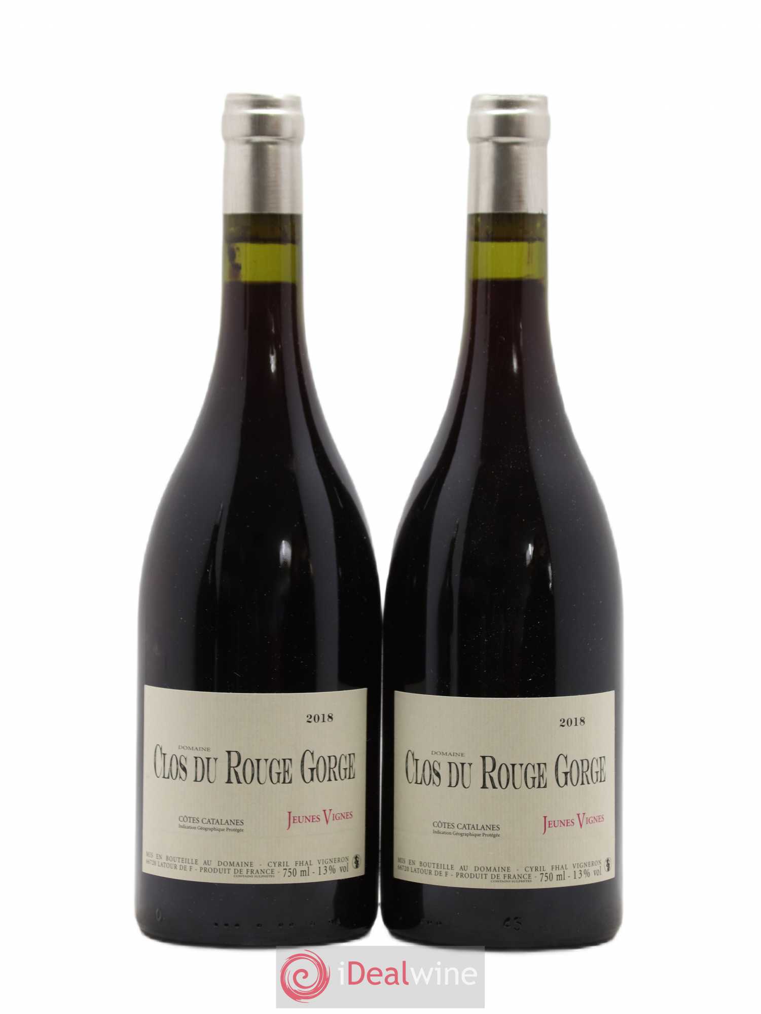 Côtes Catalanes (VDP des Côtes Catalanes) Clos du Rouge Gorge Jeunes Vignes Cyril Fhal 2018 - Lot de 2 bouteilles - 0