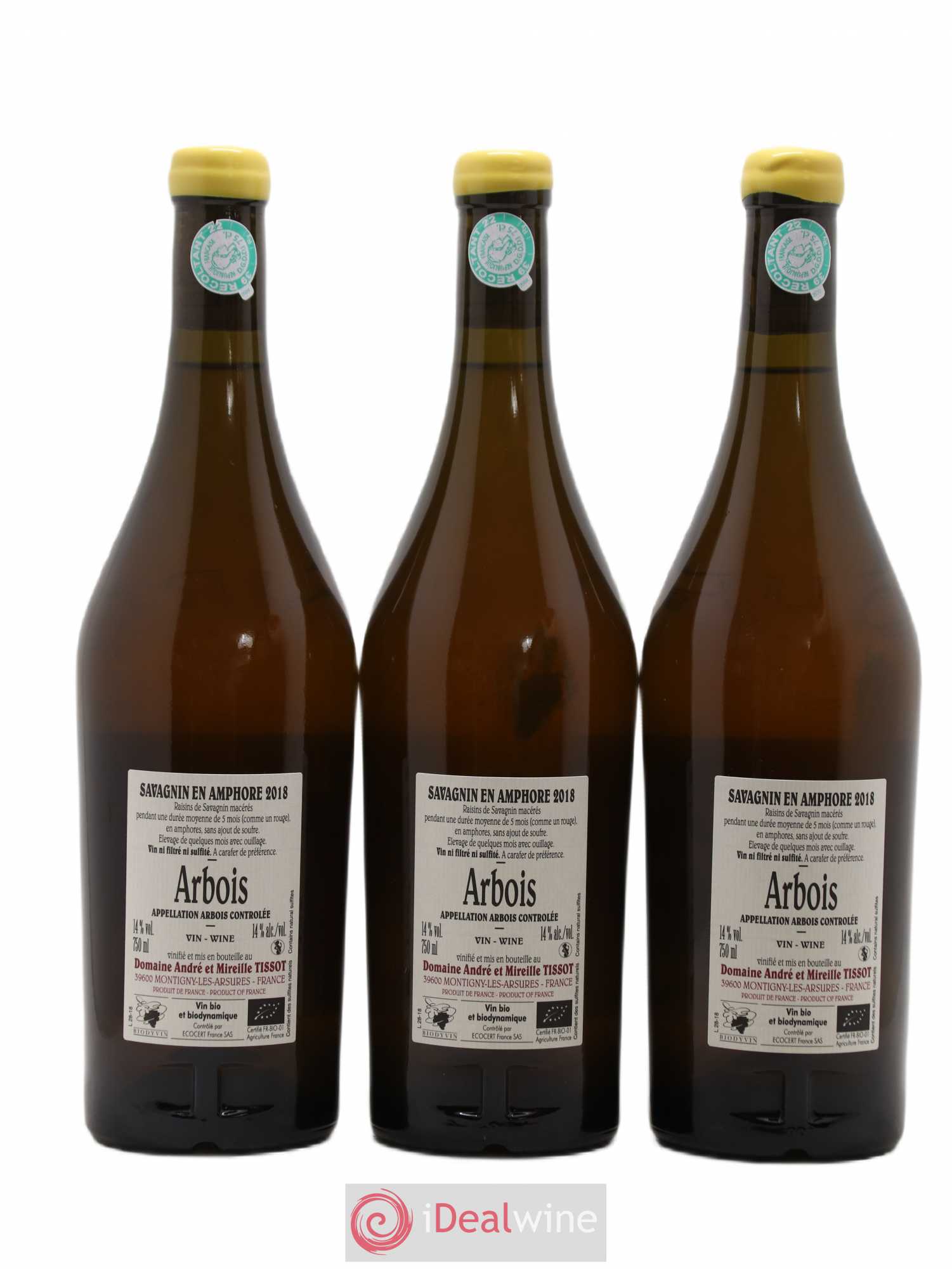 Arbois Savagnin En Amphore Bénédicte et Stéphane Tissot 2018 - Lot de 3 bouteilles - 1