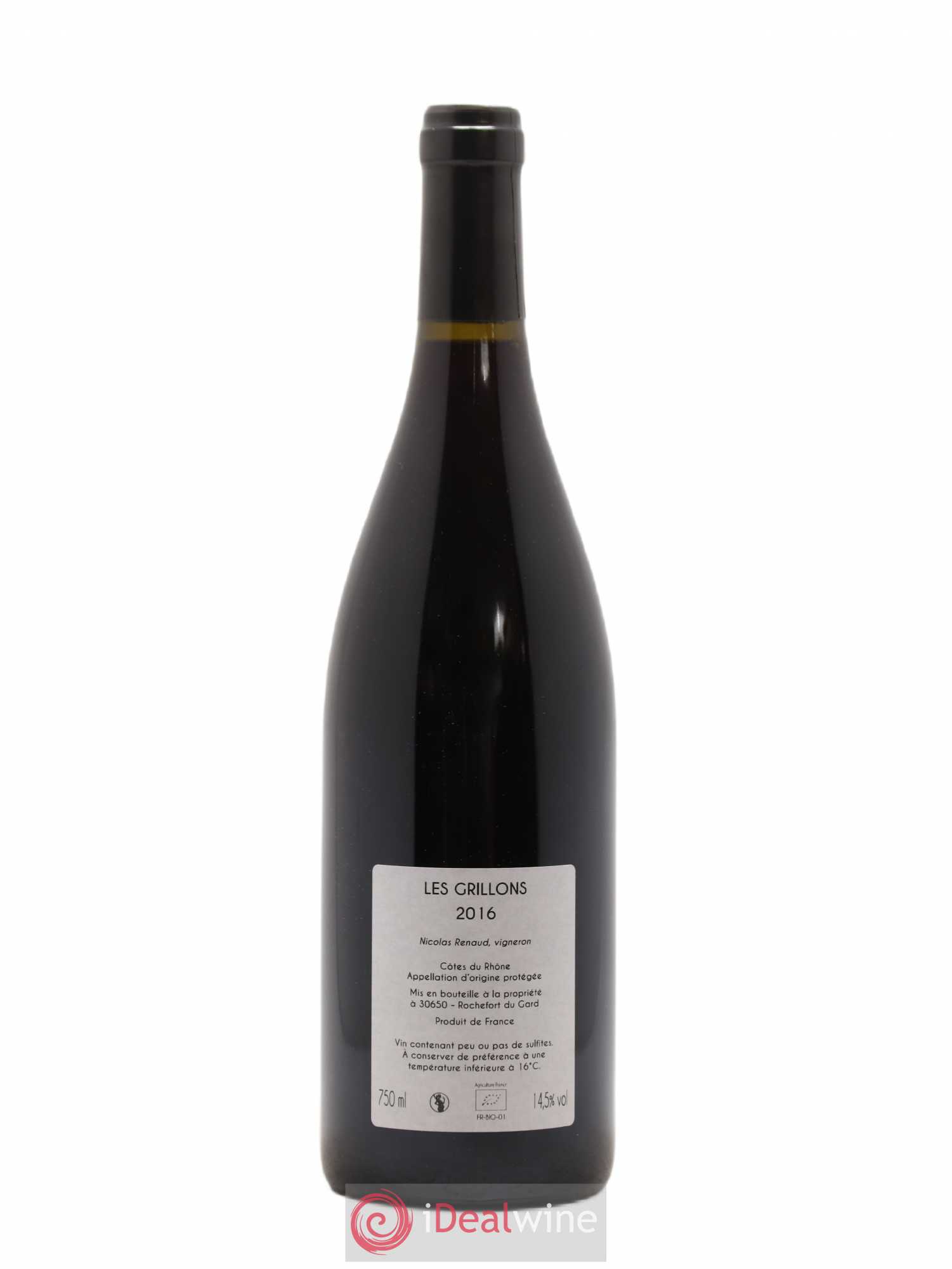 Vin de France Les Grillons Clos des Grillons 2016 - Lot de 1 bouteille - 1