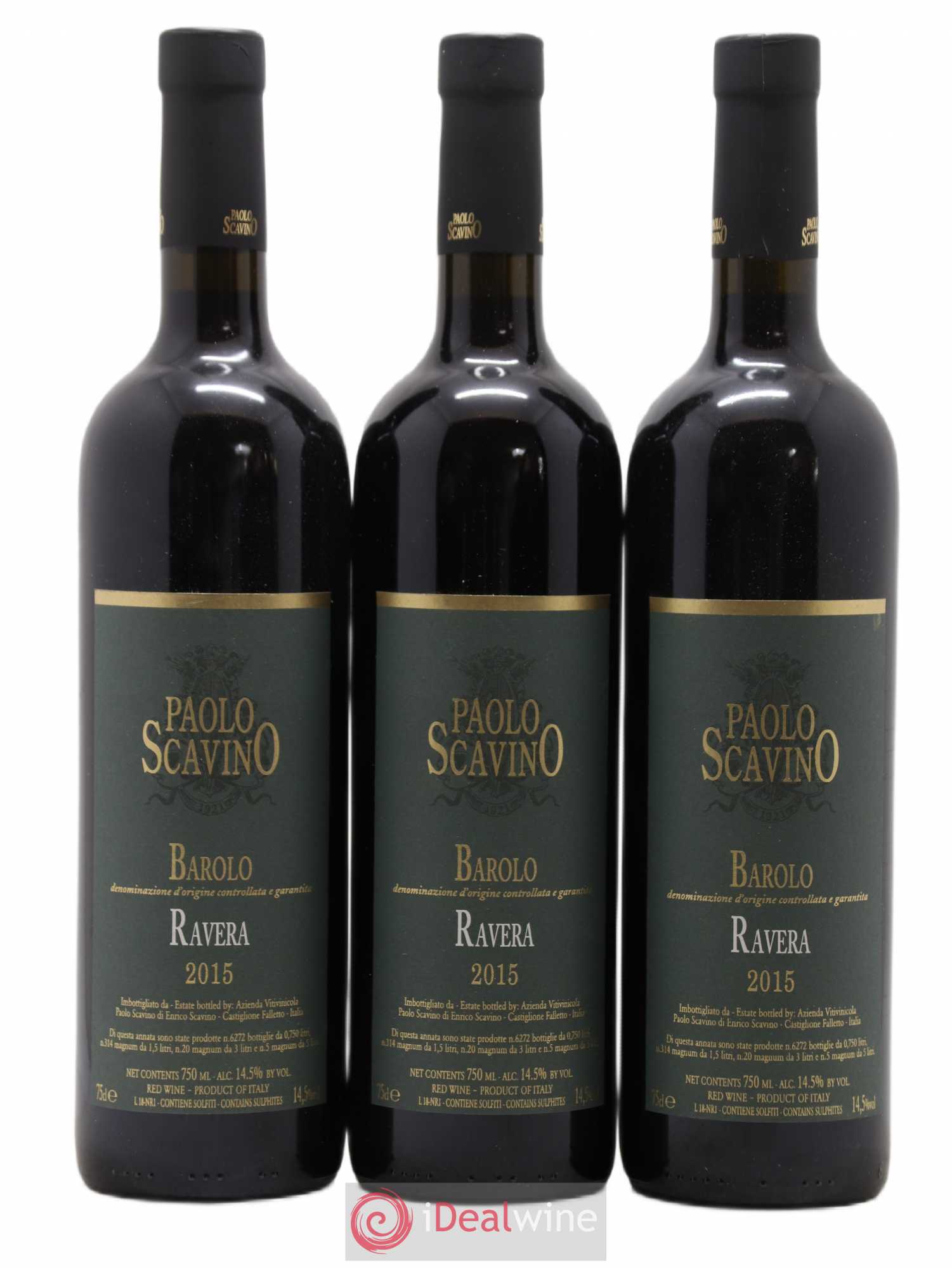 Barolo Ravera Scavino 2015 - Posten von 3 Flaschen - 0