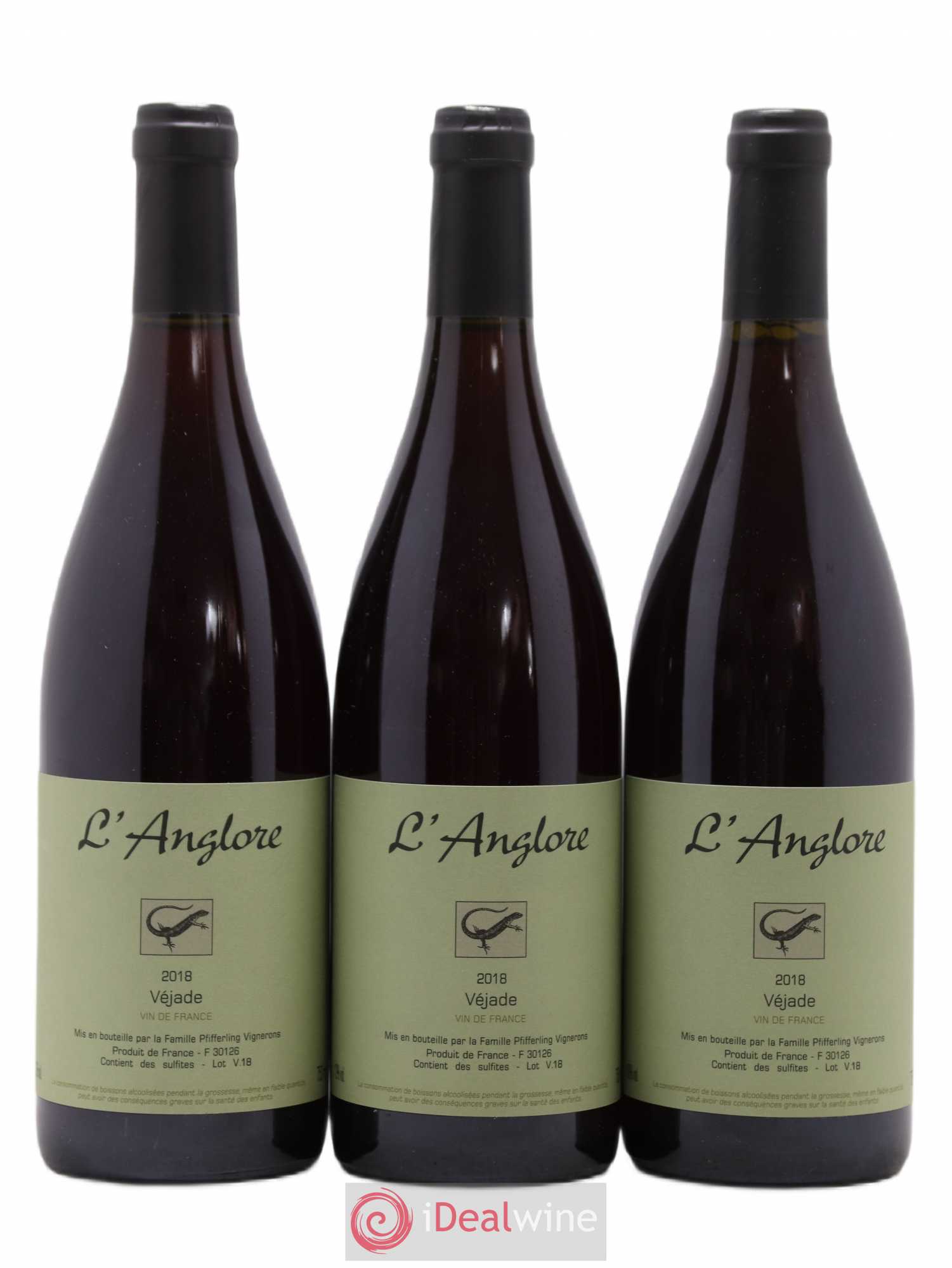Vin de France Véjade L'Anglore 2018 - Lot de 3 bouteilles - 0
