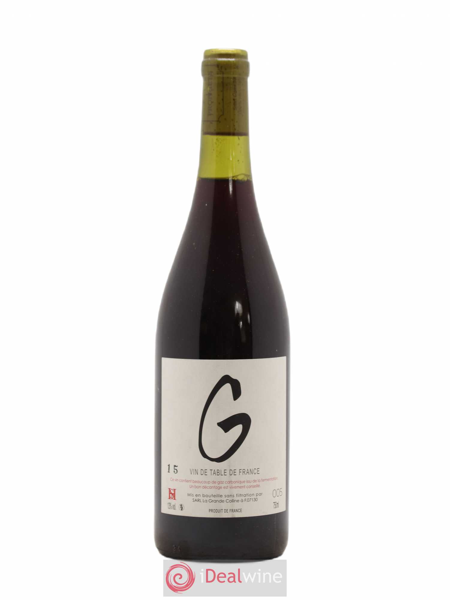 Vin de France Cuvée G Hirotake Ooka - Domaine La Grande Colline 2015 - Lot de 1 bouteille - 0