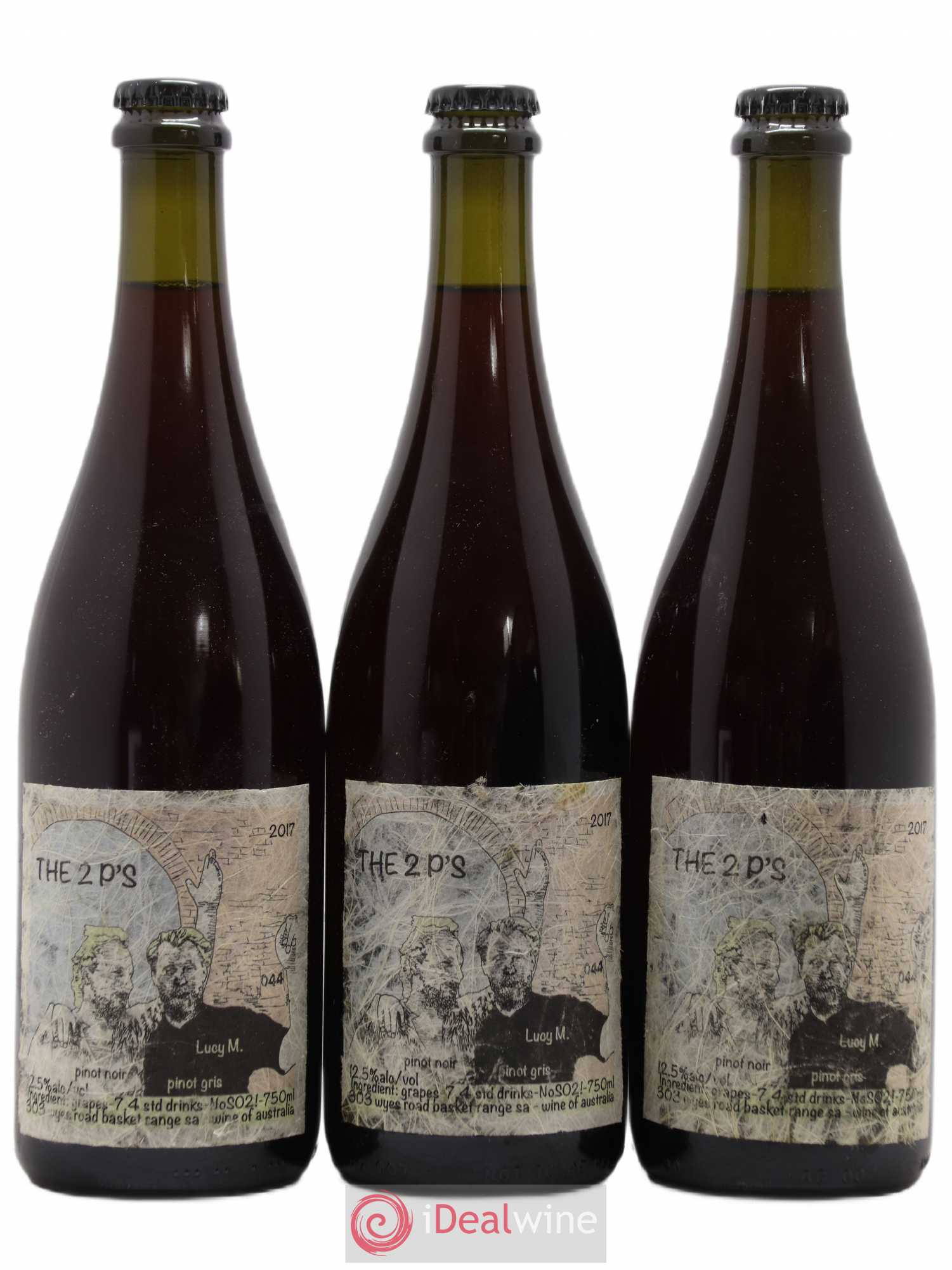 Australie The 2 P'S Pinot Noir Pinot Gris Lucy Margaux 2017 - Posten von 3 Flaschen - 0