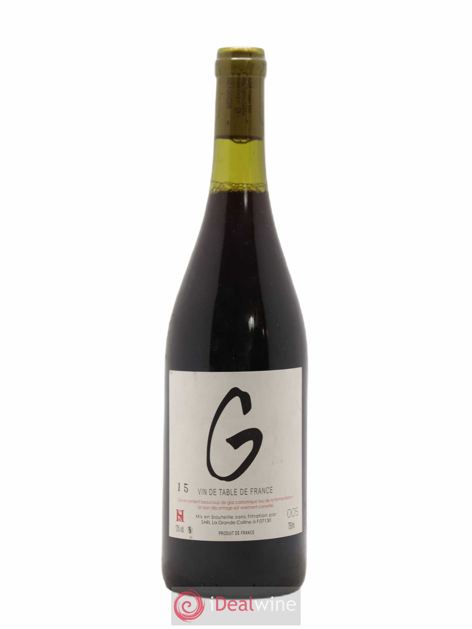 Vin de France Cuvée G Hirotake Ooka - Domaine La Grande Colline 2015 - Lot de 1 bouteille - 0