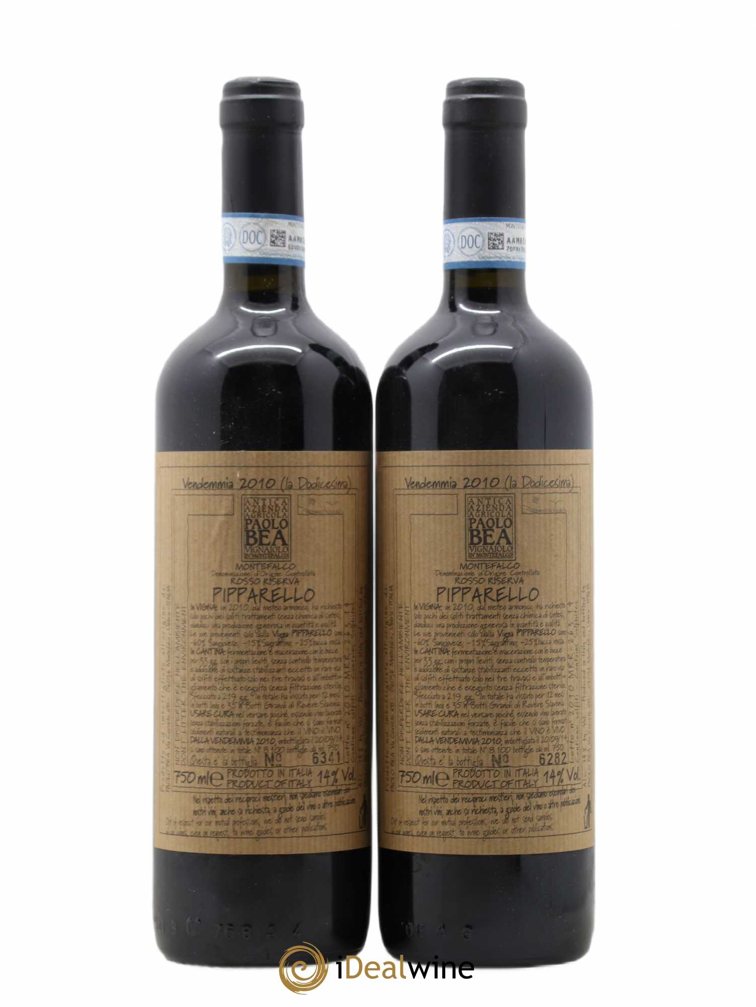 Montefalco DOC Riserva Pipparello Cantina Paolo Bea 2010 - Lotto di 2 bottiglie - 0