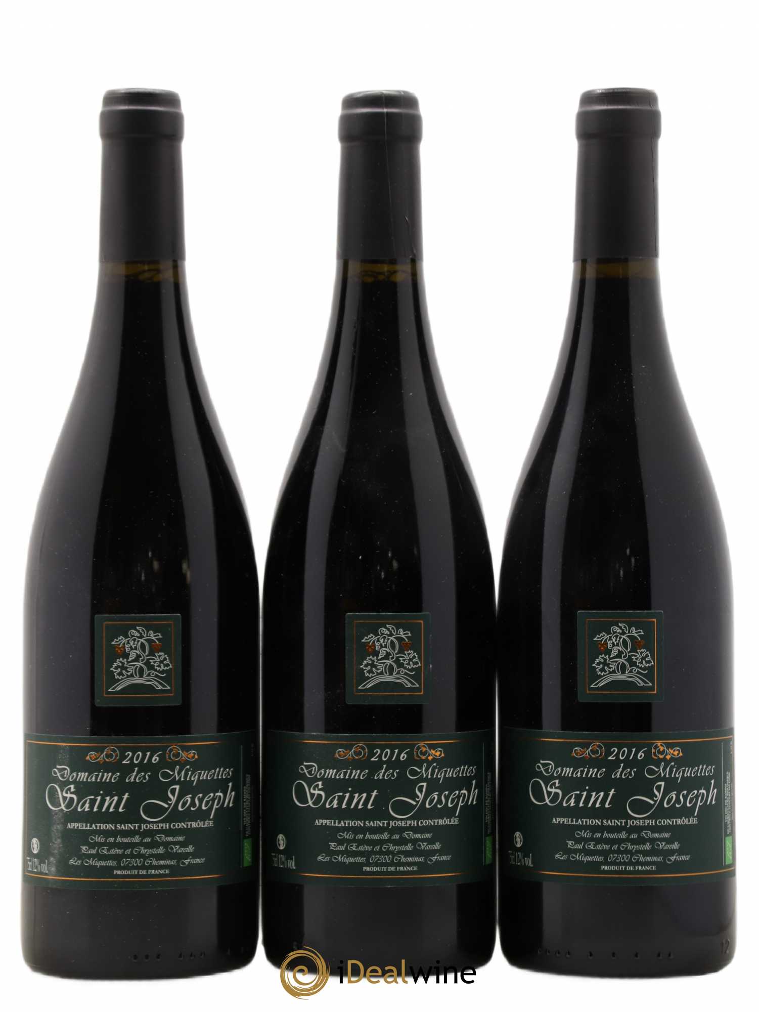 Saint-Joseph Miquettes (Domaine des) 2016 - Lot de 3 bouteilles - 0