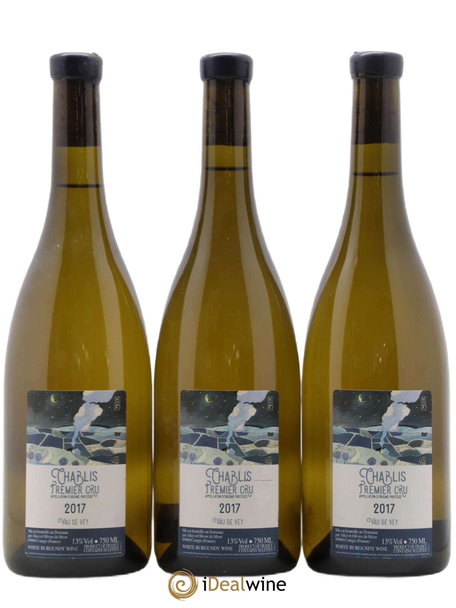 Chablis 1er Cru Vau de Vey Alice et Olivier De Moor 2017 - Lot de 3 bouteilles - 0