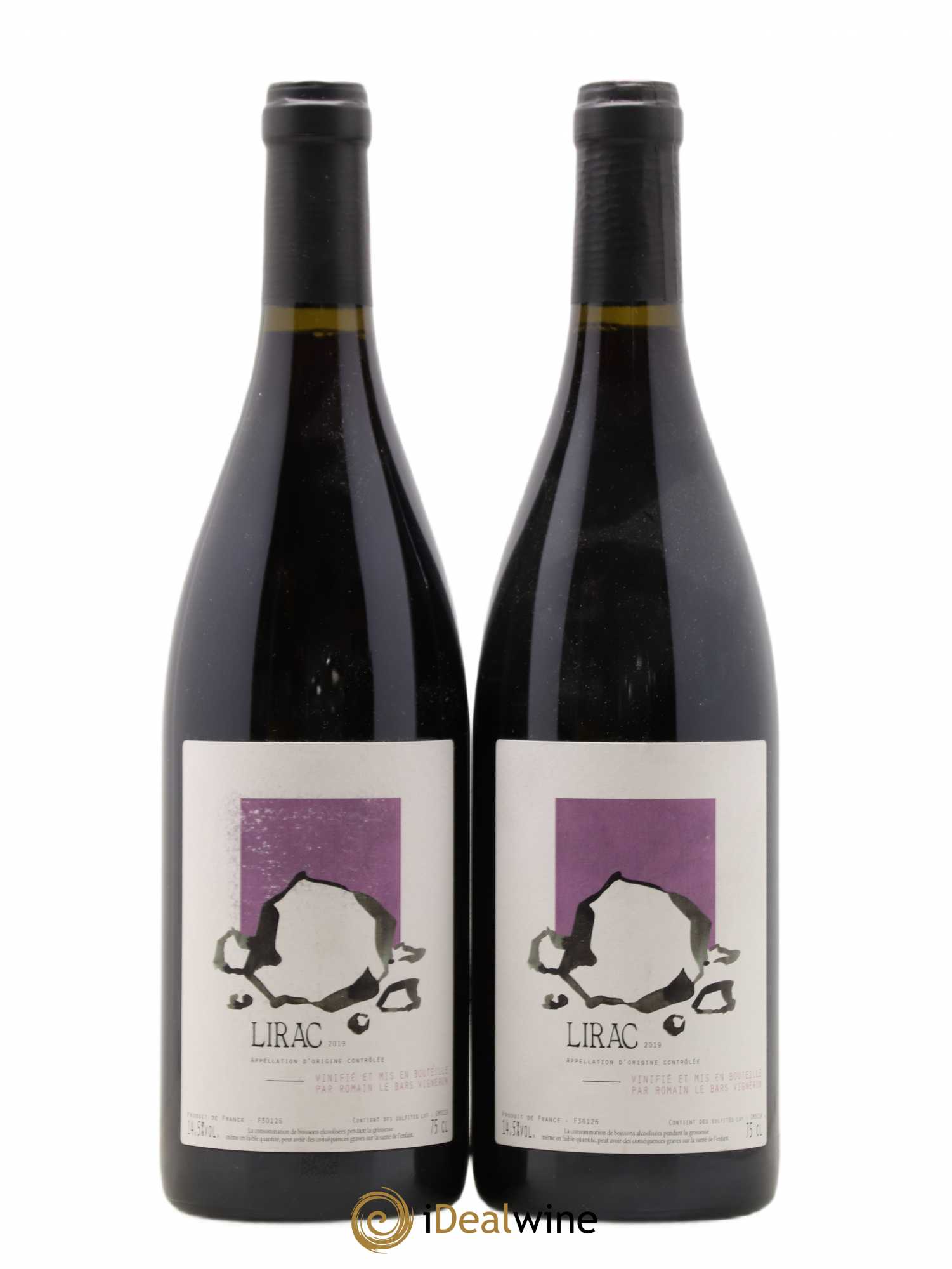 Lirac Romain Le Bars 2019 - Lot de 2 bouteilles - 0