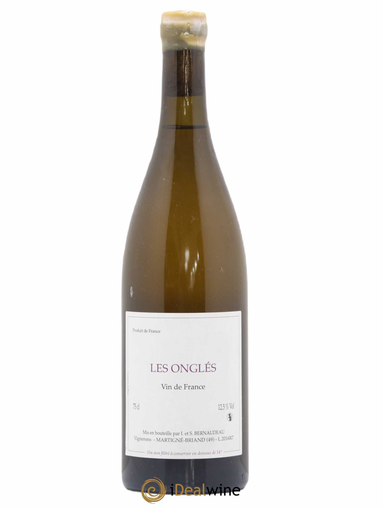 Vin de France Les Onglés Stéphane Bernaudeau 2016 - Lot de 1 bouteille - 0