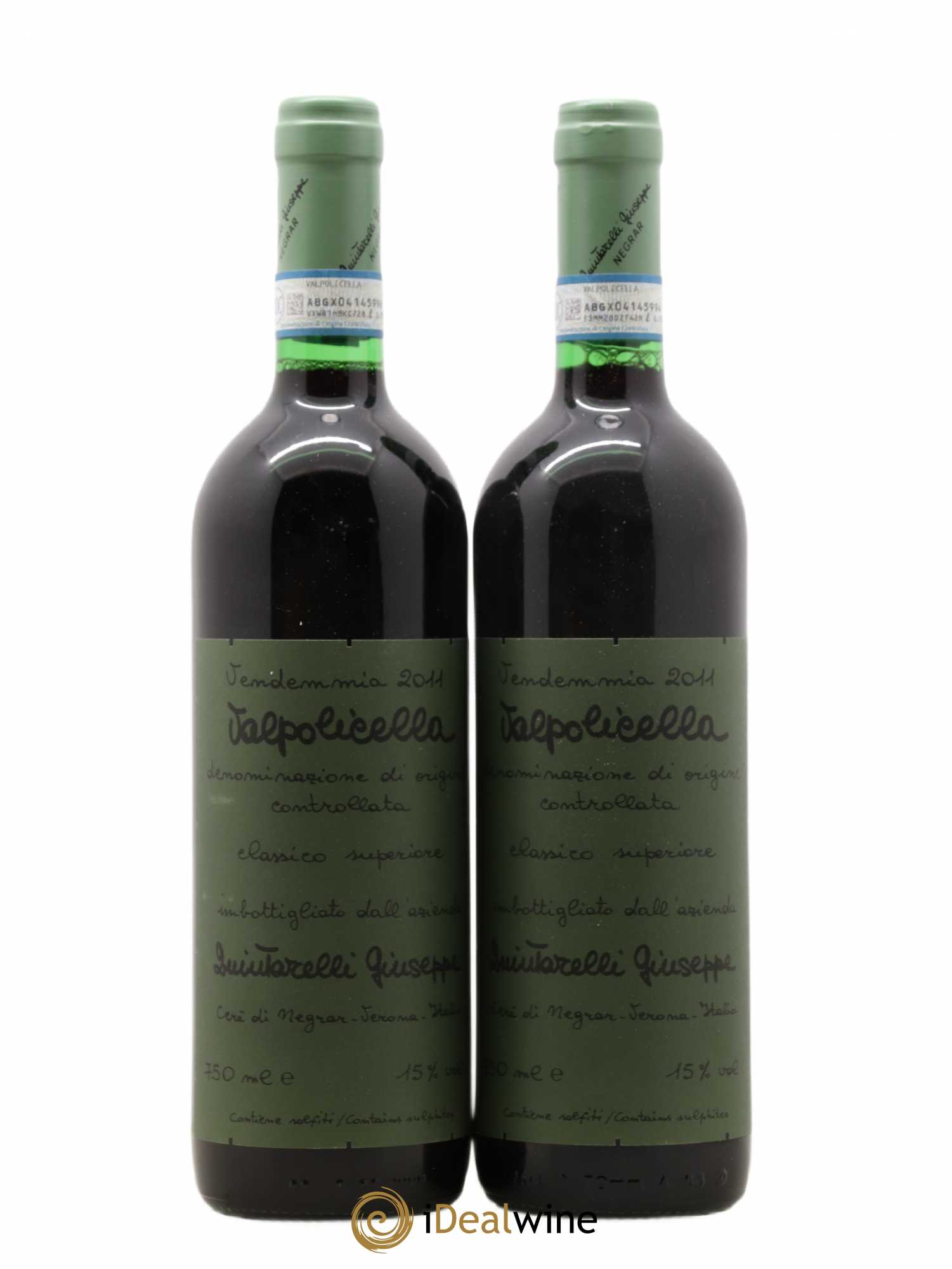 Valpolicella Classico Superiore Giuseppe Quintarelli 2011 - Lot de 2 bouteilles - 0