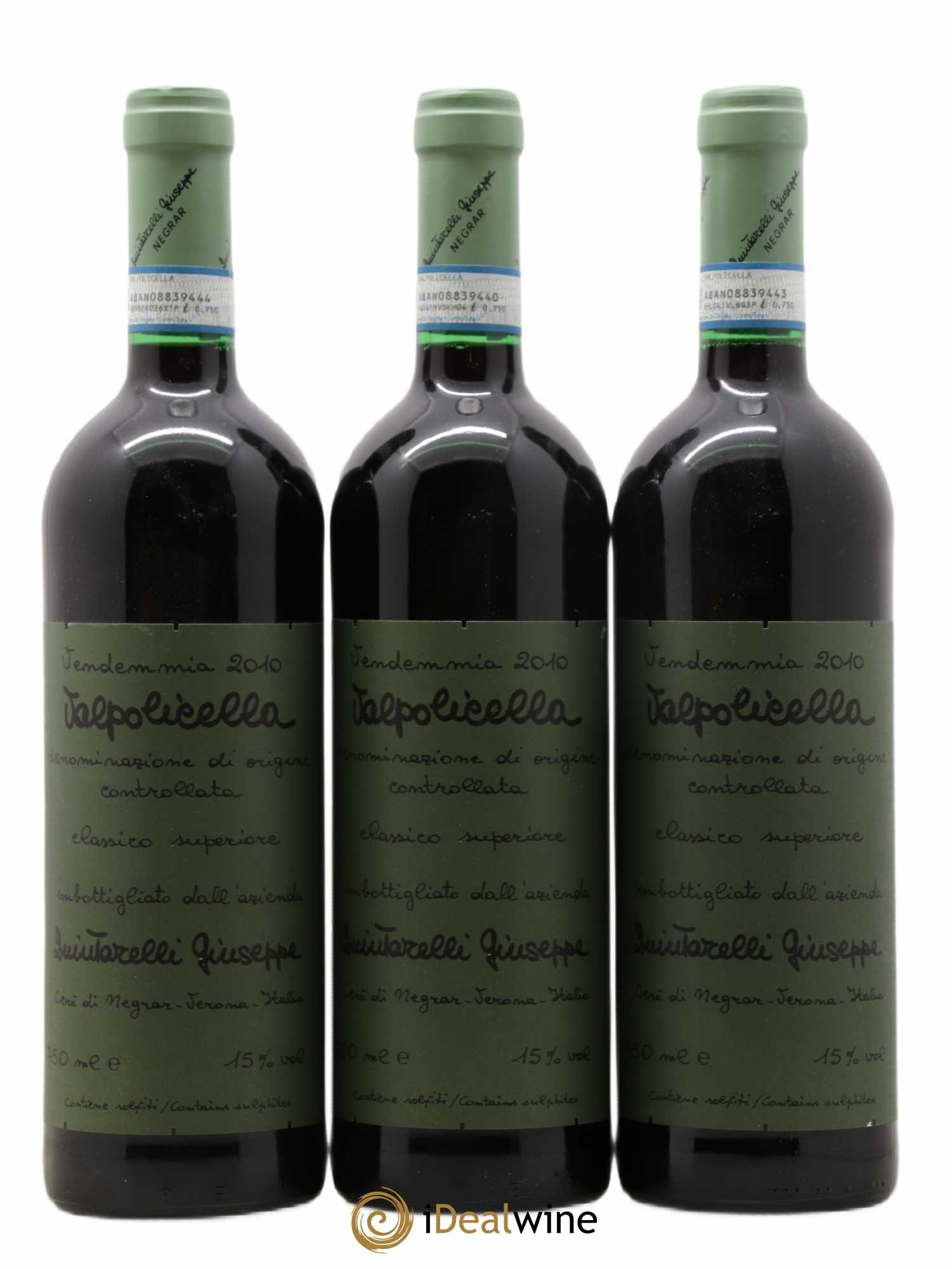 Valpolicella Classico Superiore Giuseppe Quintarelli 2010 - Lot de 3 bouteilles - 0