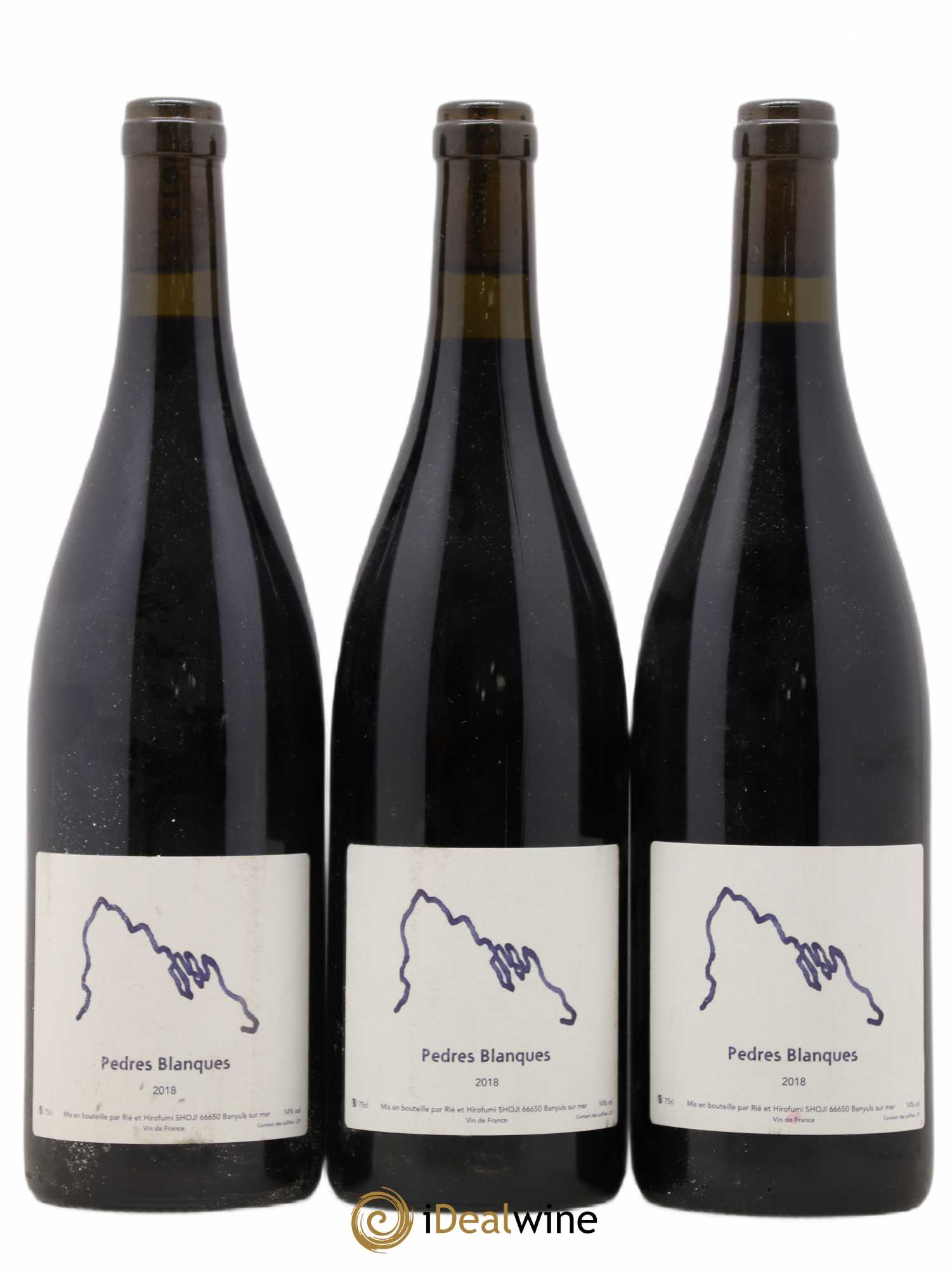 Vin de France Pedres Blanques Rié et Hirofumi Shoji 2018 - Lot de 3 bouteilles - 0