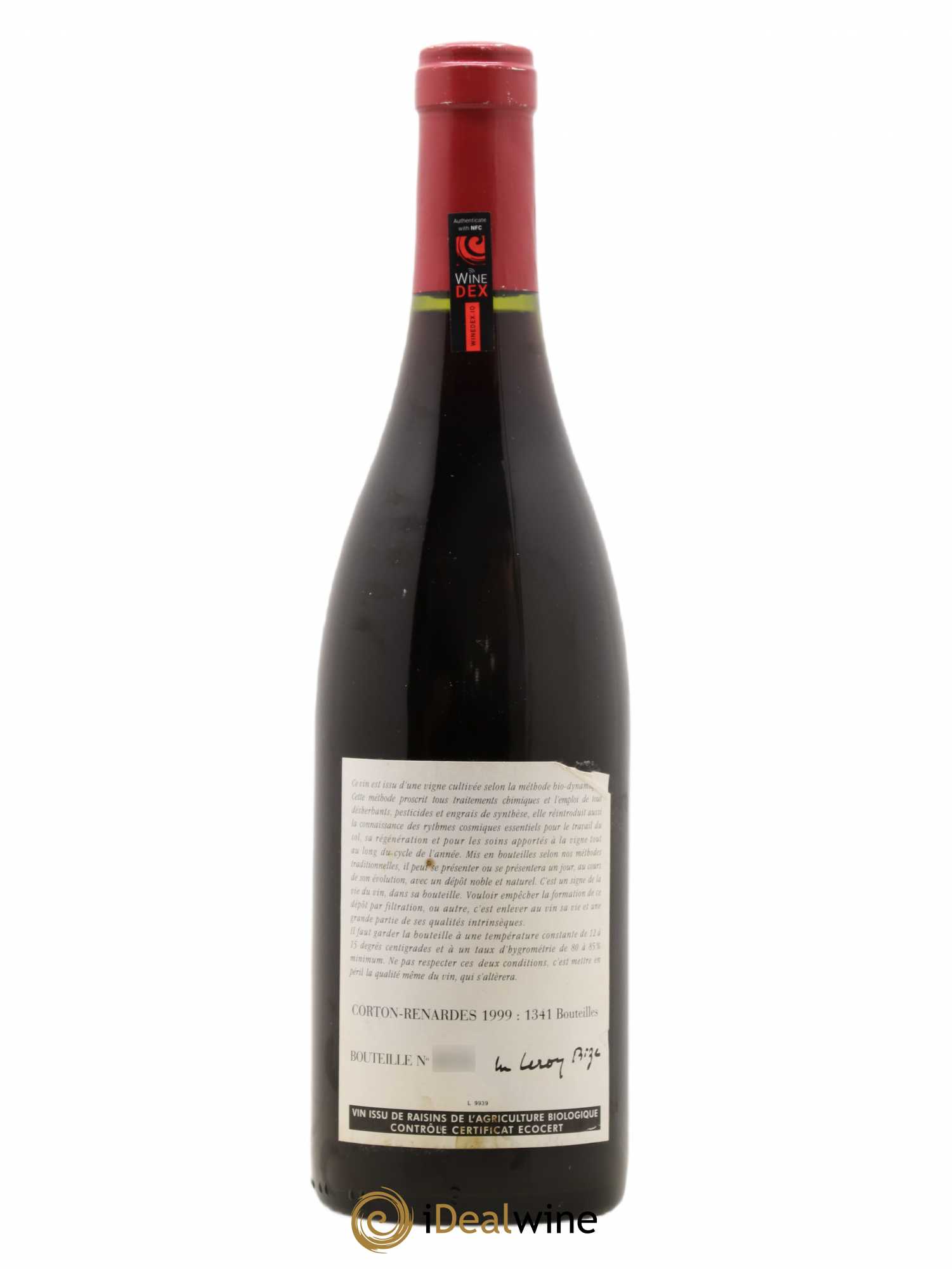 Corton Grand Cru Les Renardes Leroy (Domaine) 1999 - Lot de 1 bouteille - 1