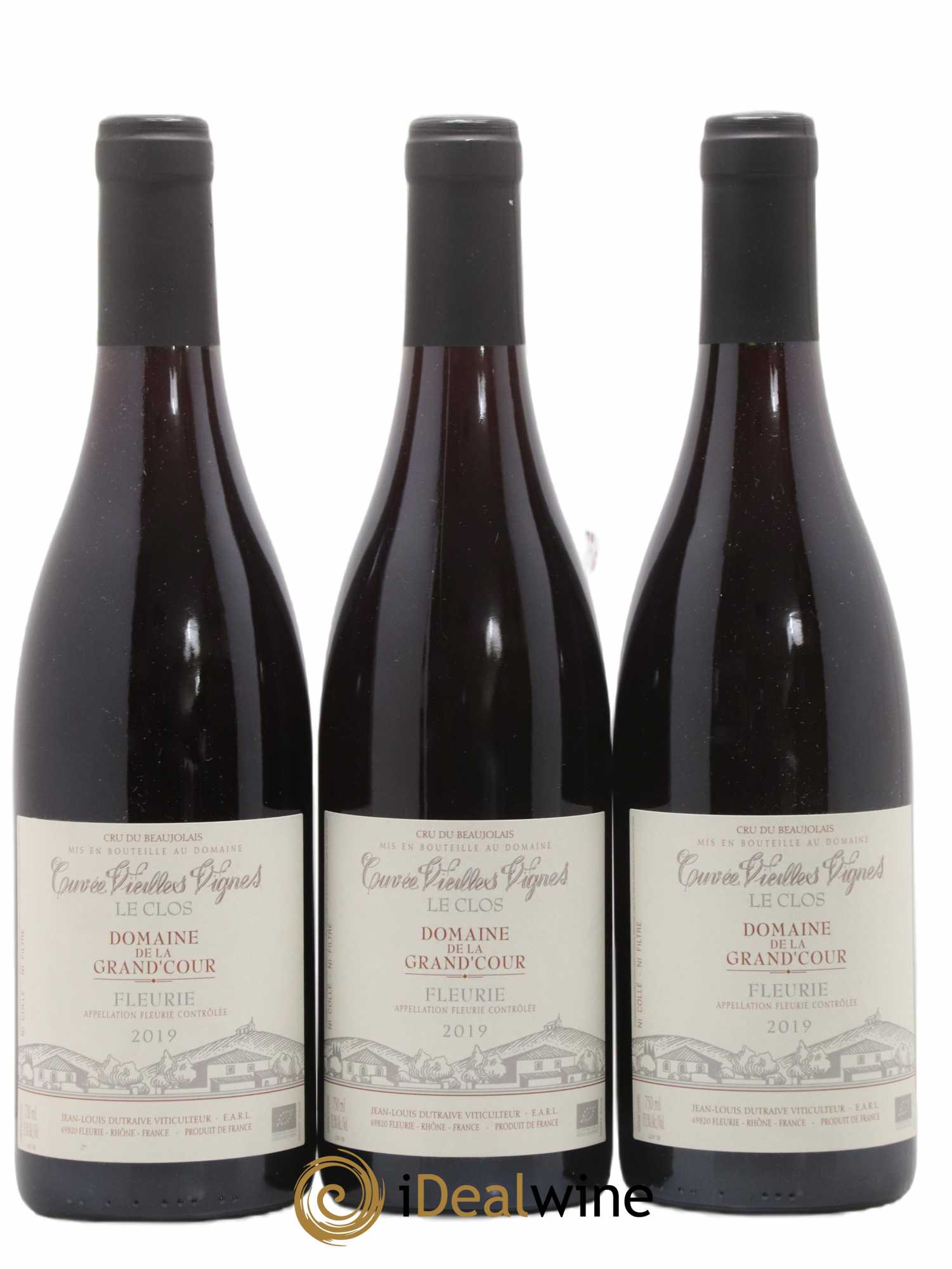 Fleurie Le Clos Vieilles Vignes Grand'cour (Domaine de la) - Jean-Louis Dutraive 2019 - Lot de 3 bouteilles - 0