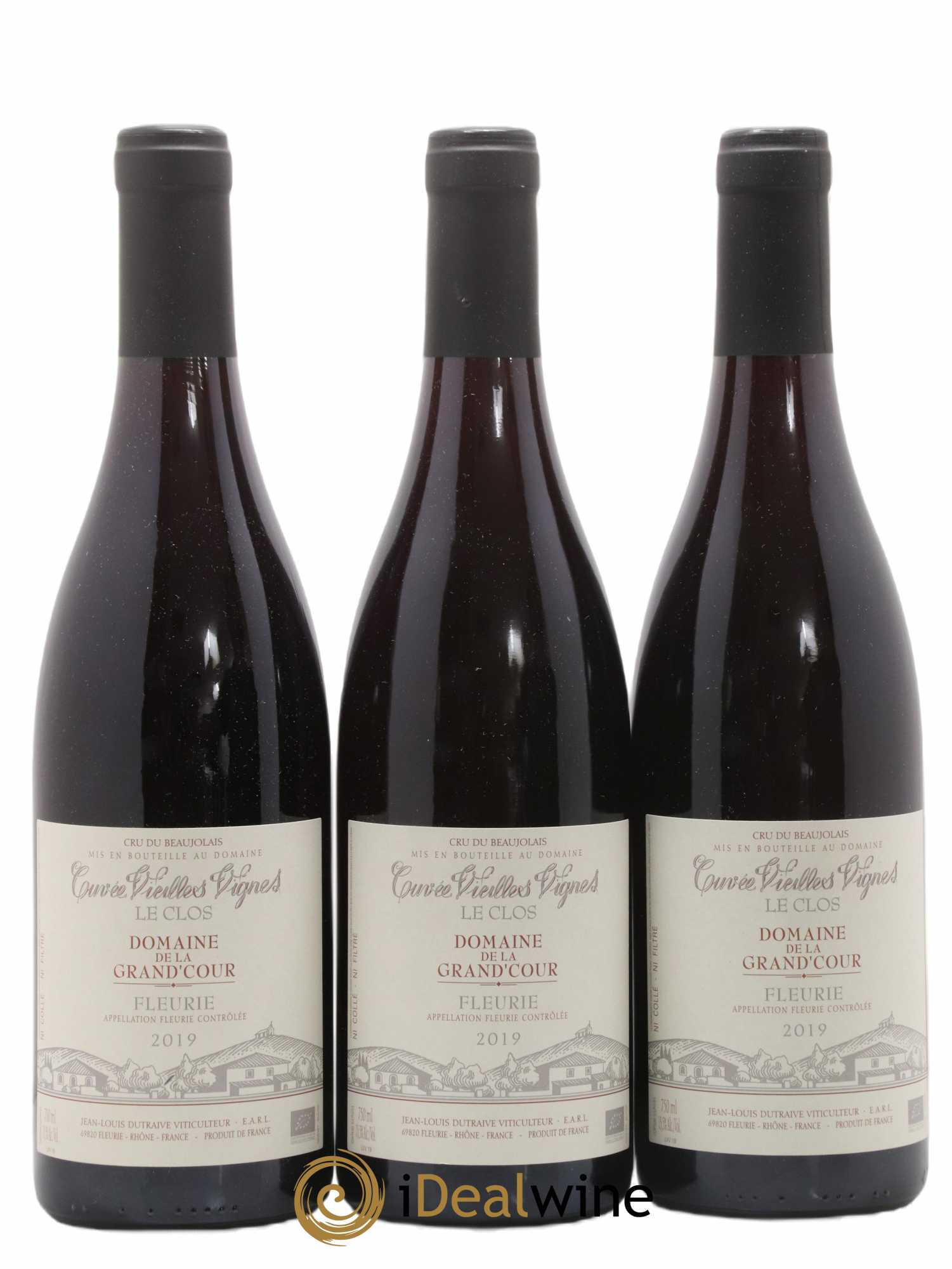 Fleurie Le Clos Vieilles Vignes Grand'cour (Domaine de la) - Jean-Louis Dutraive 2019 - Lot de 3 bouteilles - 0