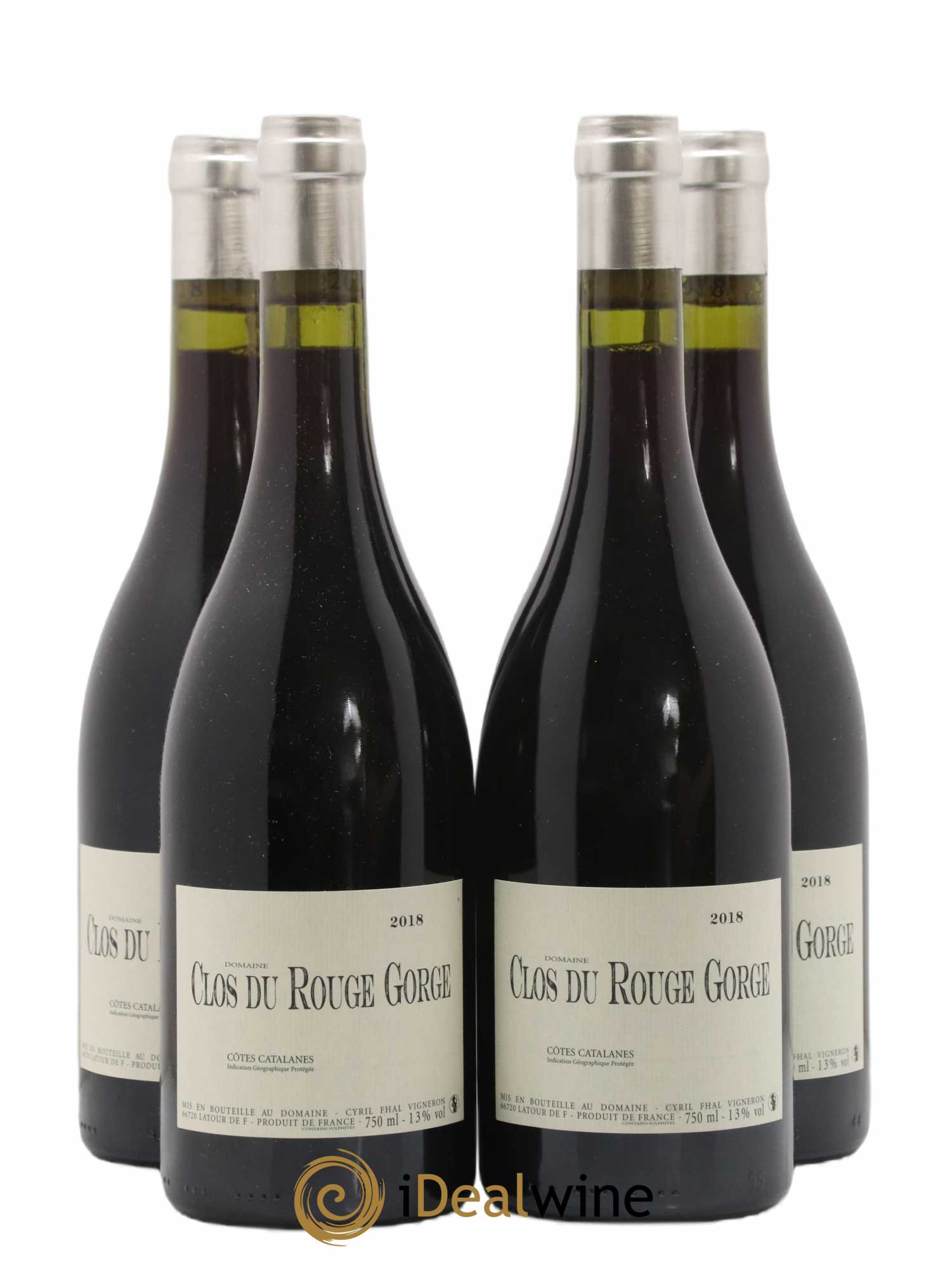 Côtes Catalanes Clos du Rouge Gorge Cyril Fhal 2018 - Lot de 4 bouteilles - 0
