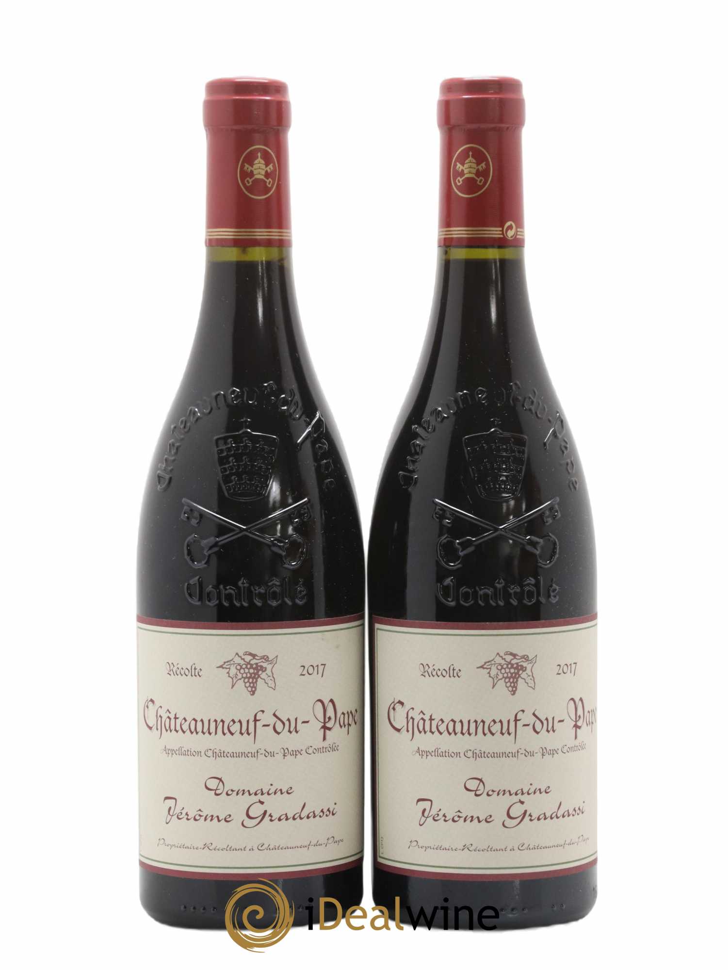 Châteauneuf-du-Pape Jerome Gradassi 2017 - Lot de 2 bouteilles - 0
