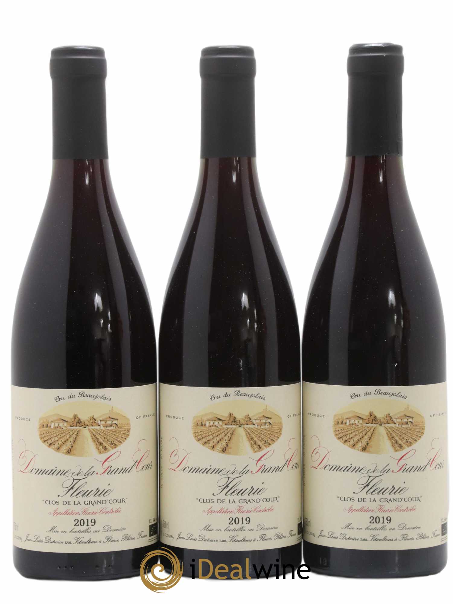 Fleurie Clos de la Grand'Cour Grand'cour (Domaine de la) - Jean-Louis Dutraive 2019 - Lot de 3 bouteilles - 0