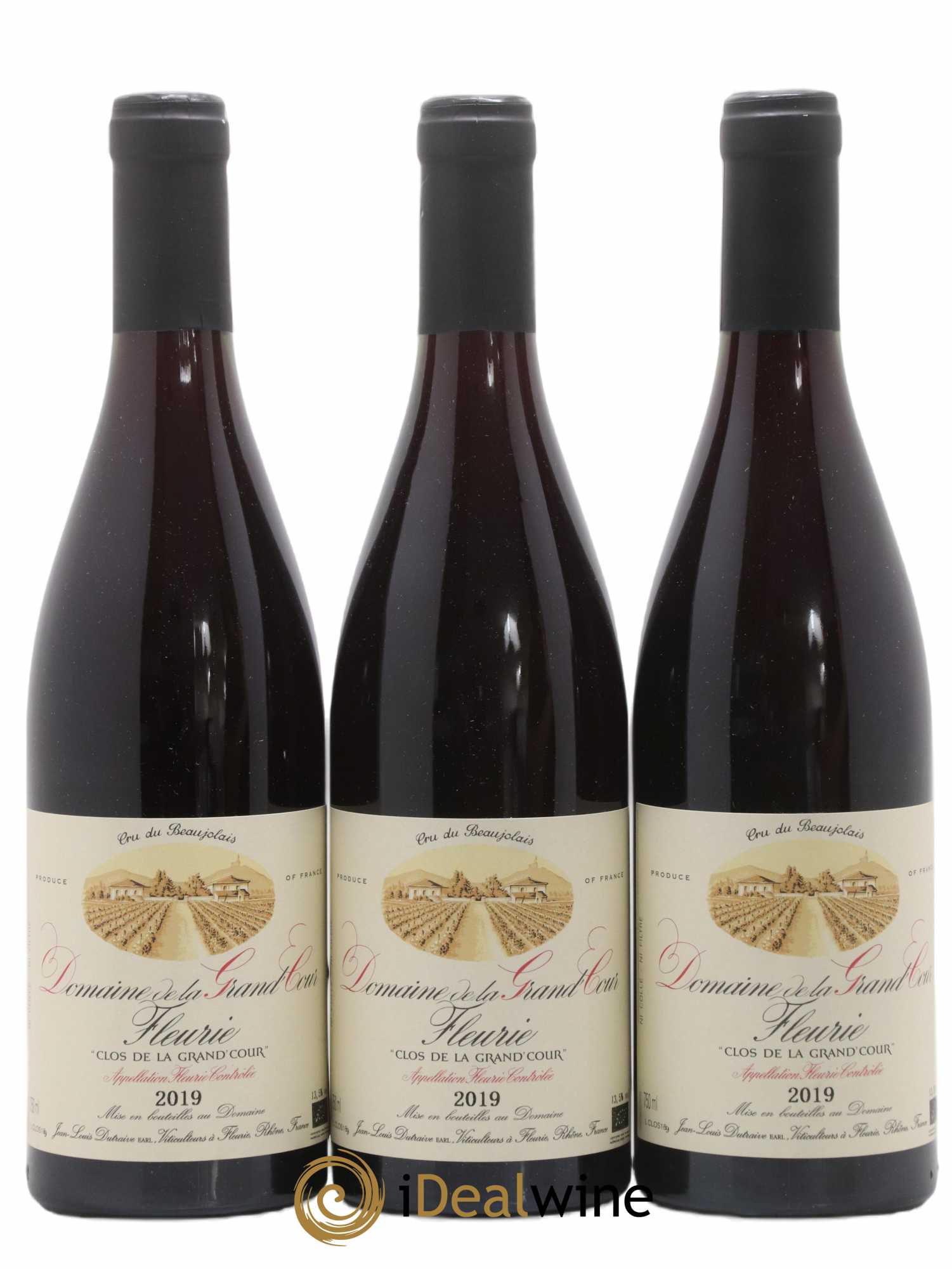 Fleurie Clos de la Grand'Cour Grand'cour (Domaine de la) - Jean-Louis Dutraive 2019 - Lot de 3 bouteilles - 0