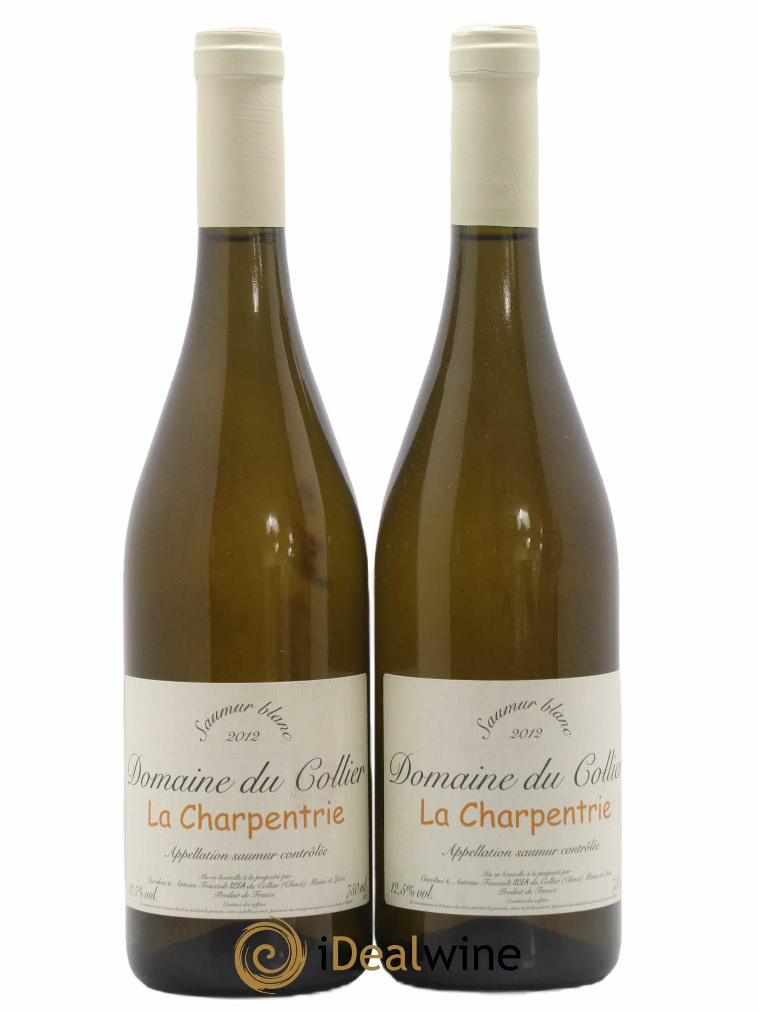 Saumur La Charpentrie Domaine du Collier 2012 - Lot of 2 bottles - 0