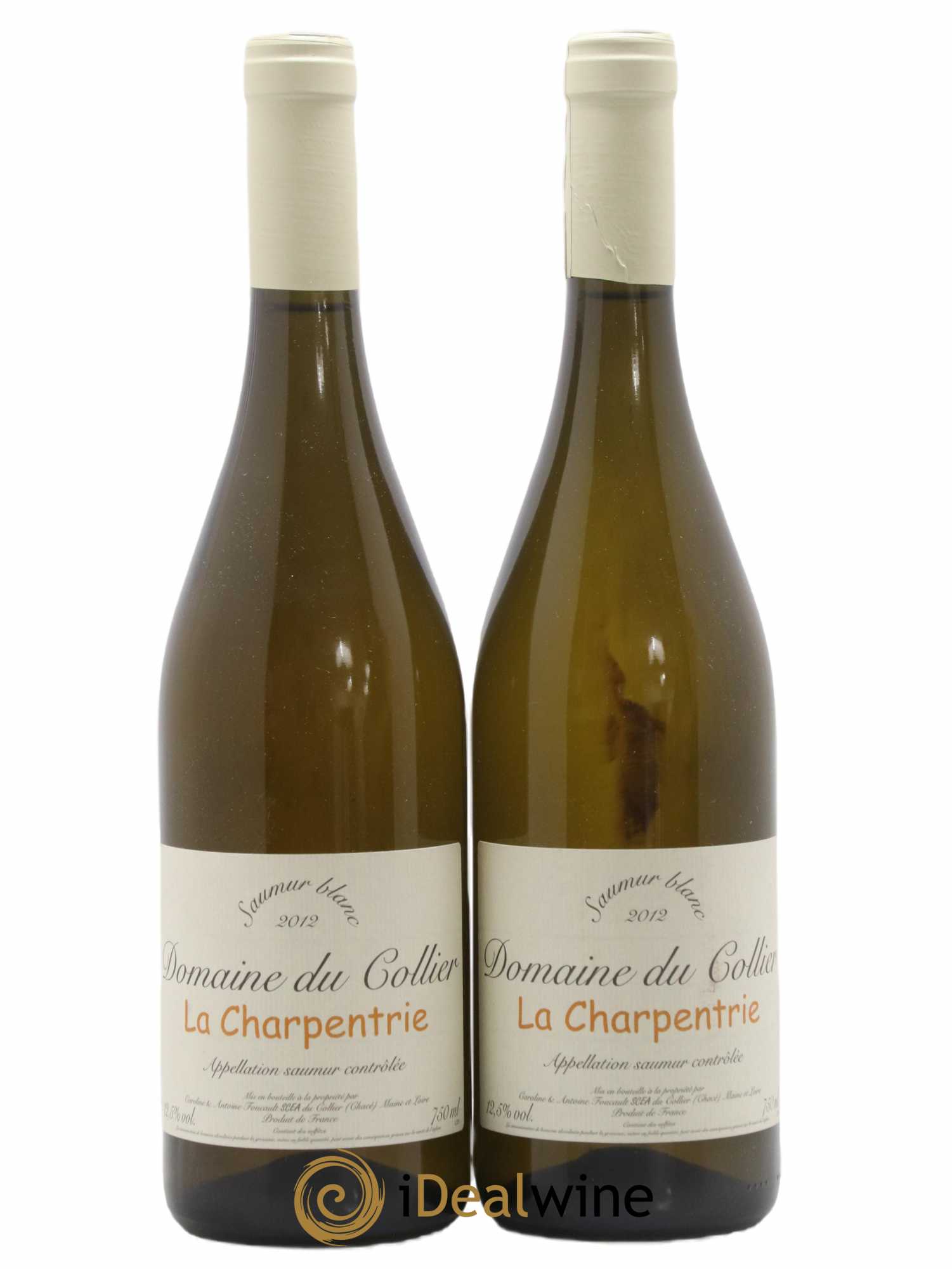 Saumur La Charpentrie Domaine du Collier 2012 - Lot of 2 bottles - 0