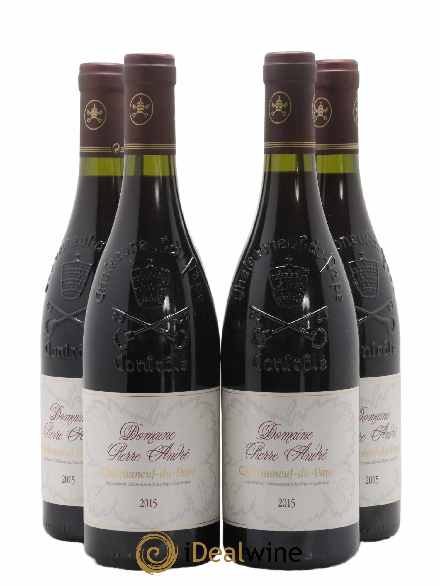Châteauneuf-du-Pape Pierre André (Domaine) 2015 - Lot de 4 bouteilles - 0