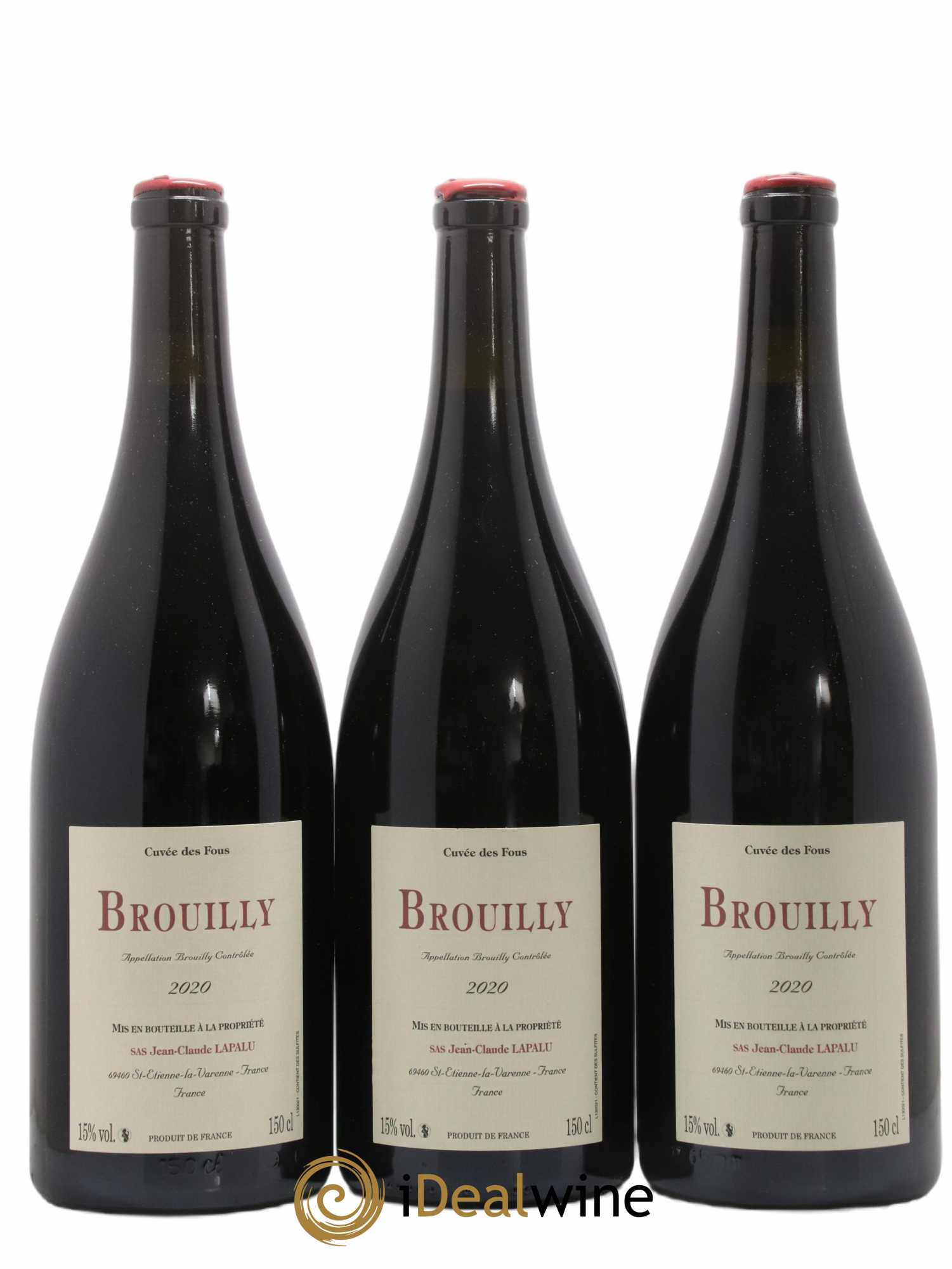 Brouilly Cuvée des Fous Jean-Claude Lapalu 2020 - Lot de 3 magnums - 0