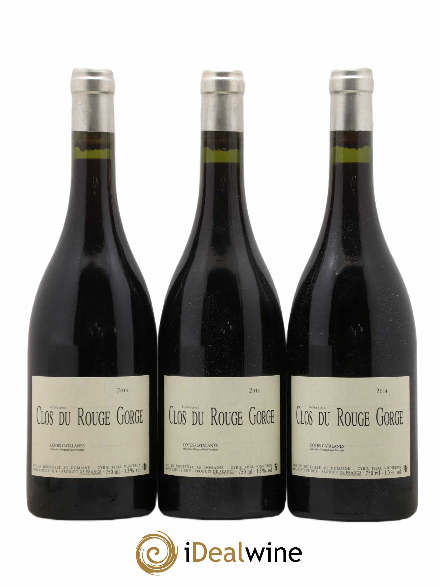 Côtes Catalanes Clos du Rouge Gorge Cyril Fhal 2014 - Lot de 3 bouteilles - 0