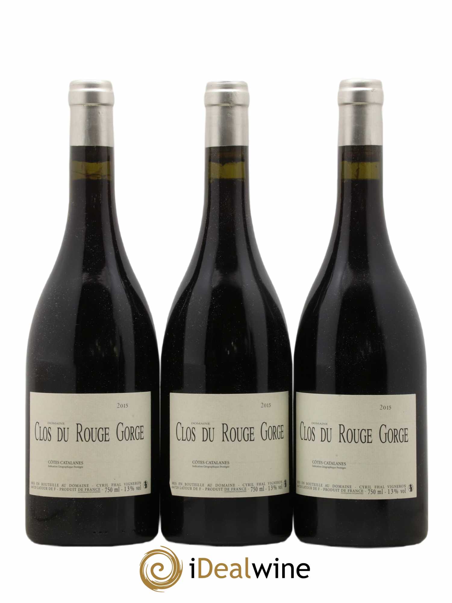 Côtes Catalanes Clos du Rouge Gorge Cyril Fhal 2015 - Lot de 3 bouteilles - 0
