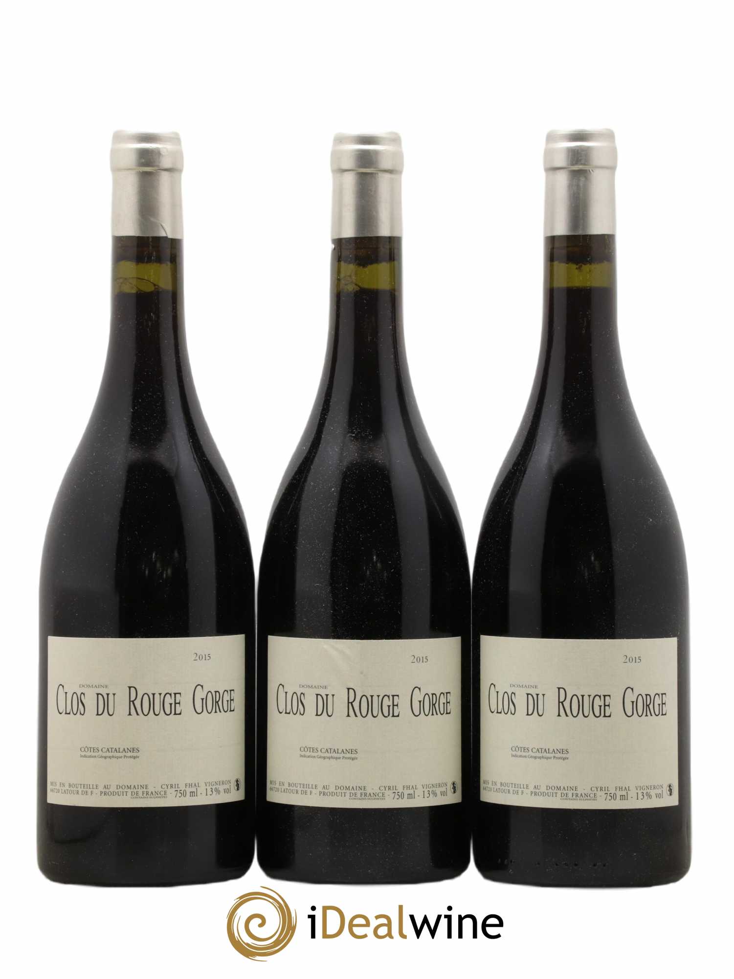 Côtes Catalanes Clos du Rouge Gorge Cyril Fhal 2015 - Lot de 3 bouteilles - 0