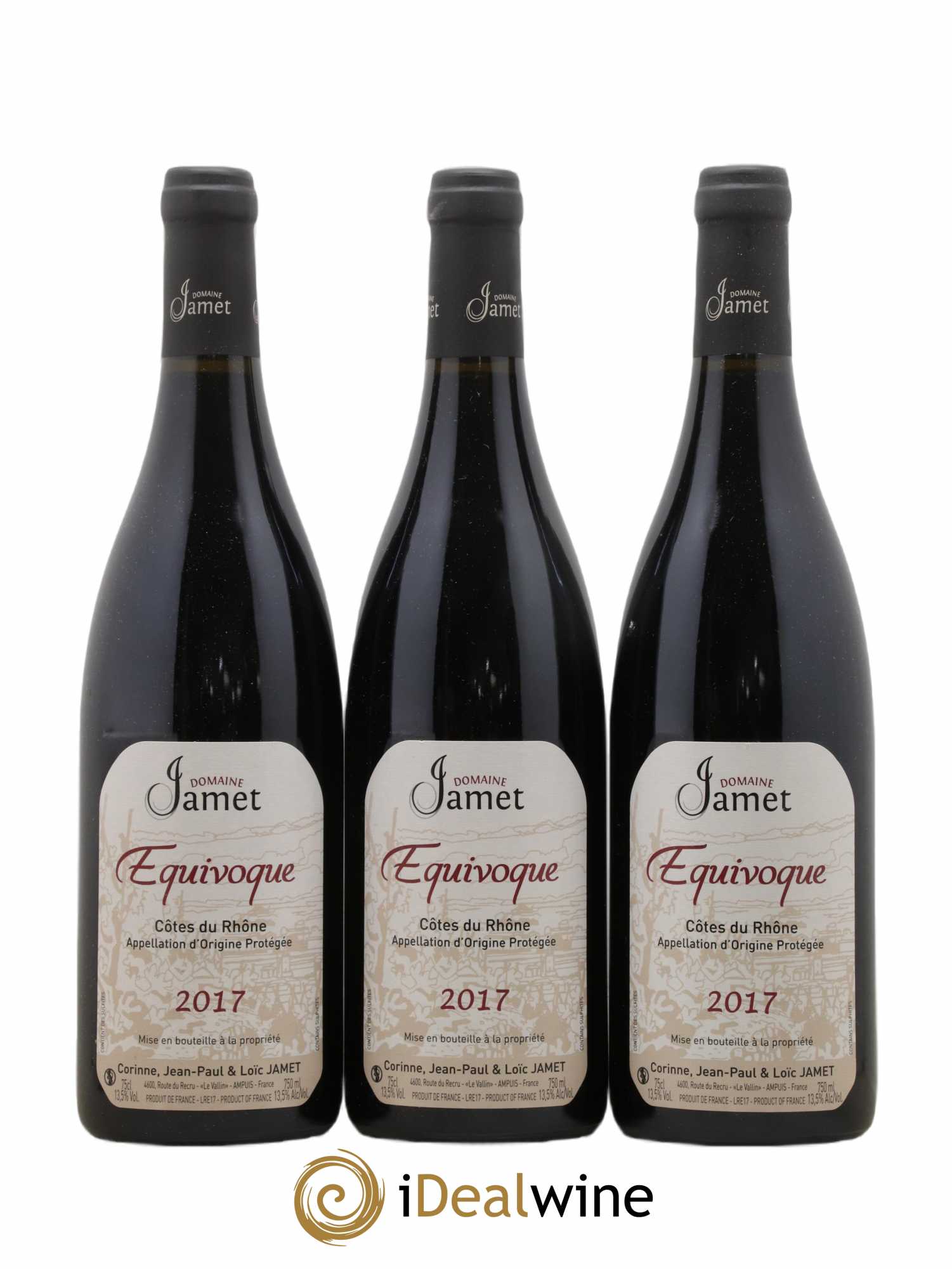 Côtes-du-Rhône Equivoque Jamet (Domaine) 2017 - Lot de 3 bouteilles - 0