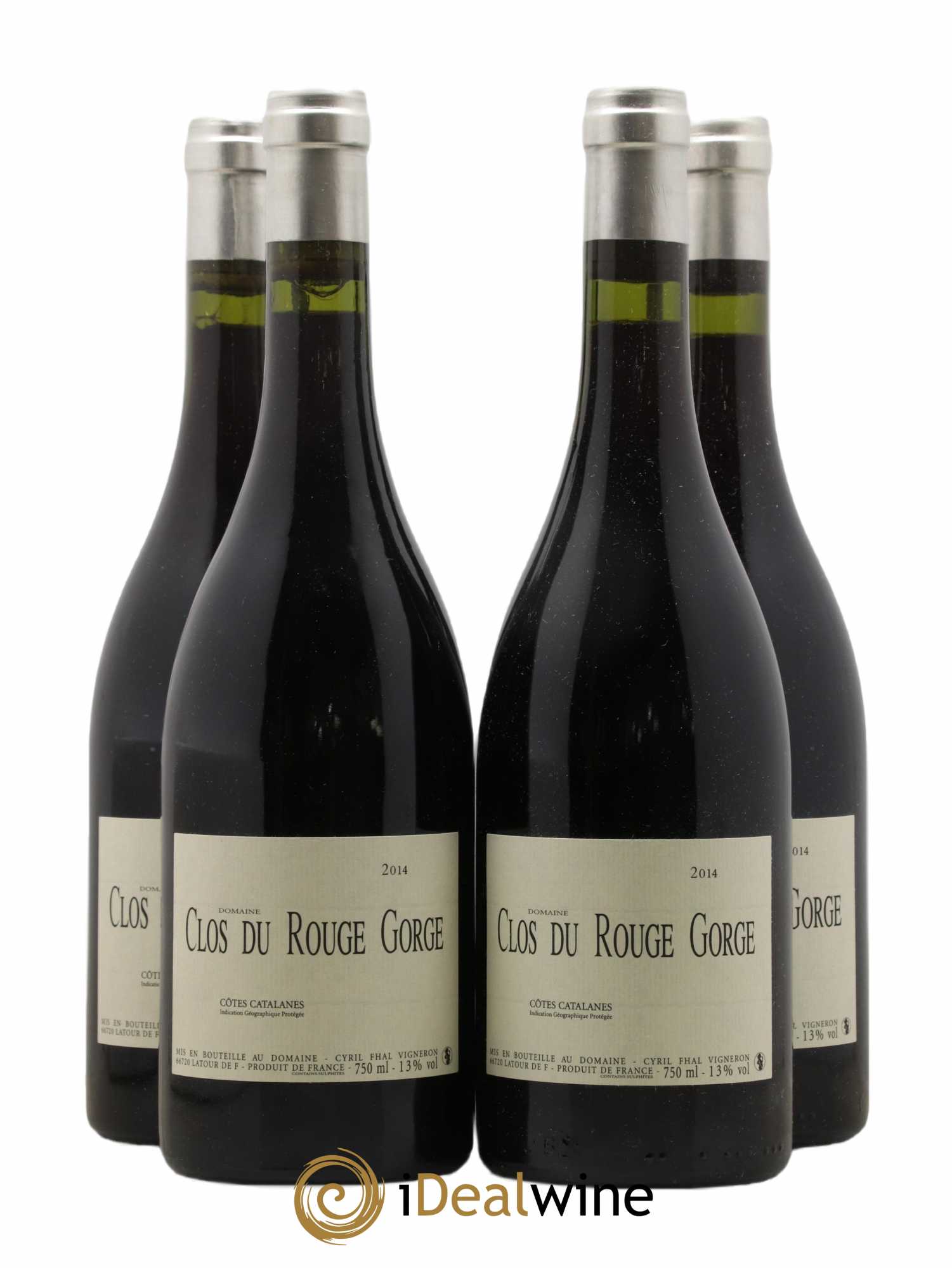 Côtes Catalanes Clos du Rouge Gorge Cyril Fhal 2014 - Lot de 4 bouteilles - 0