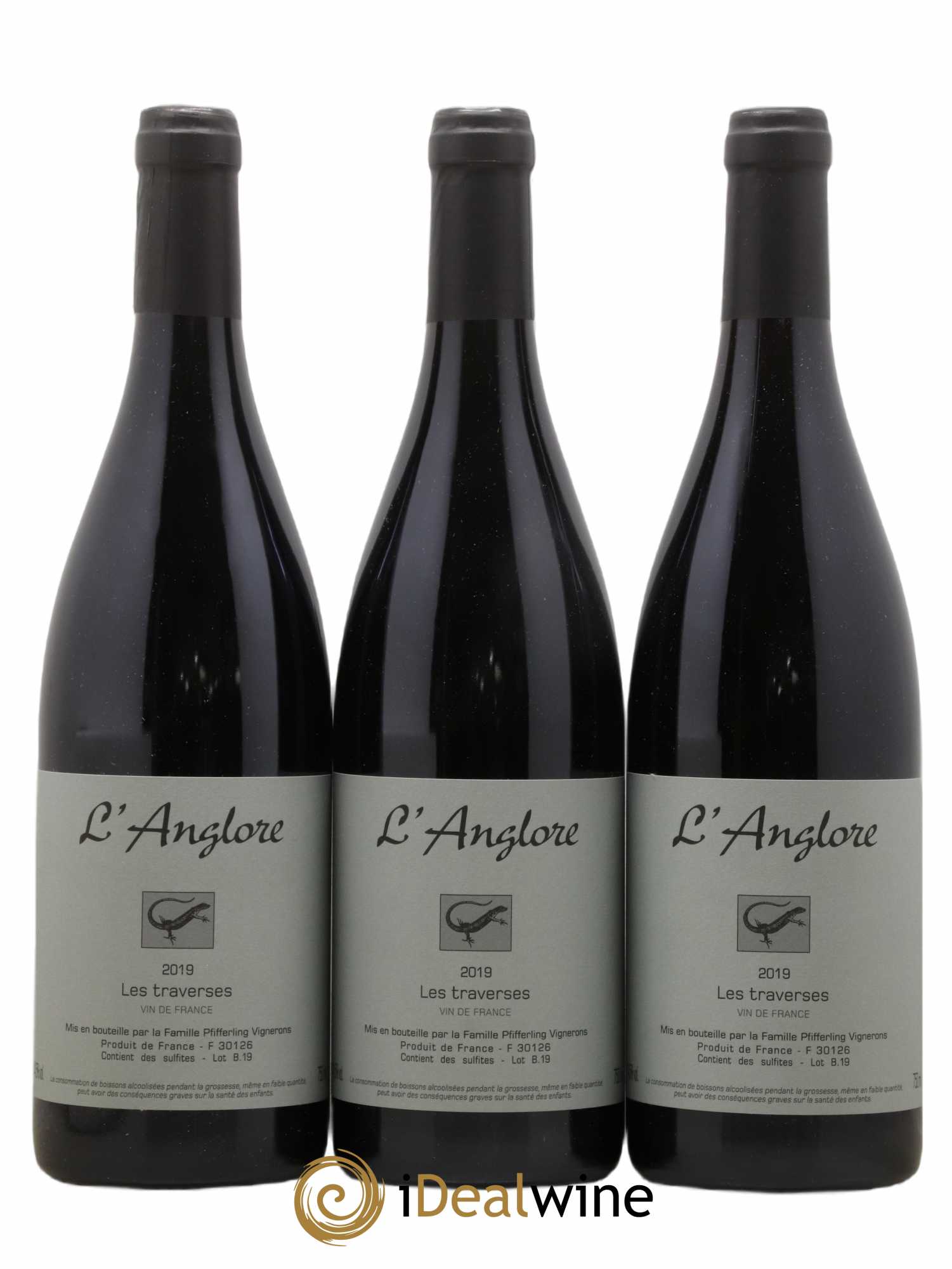 Vin de France Les Traverses L'Anglore 2019 - Lot de 3 bouteilles - 0