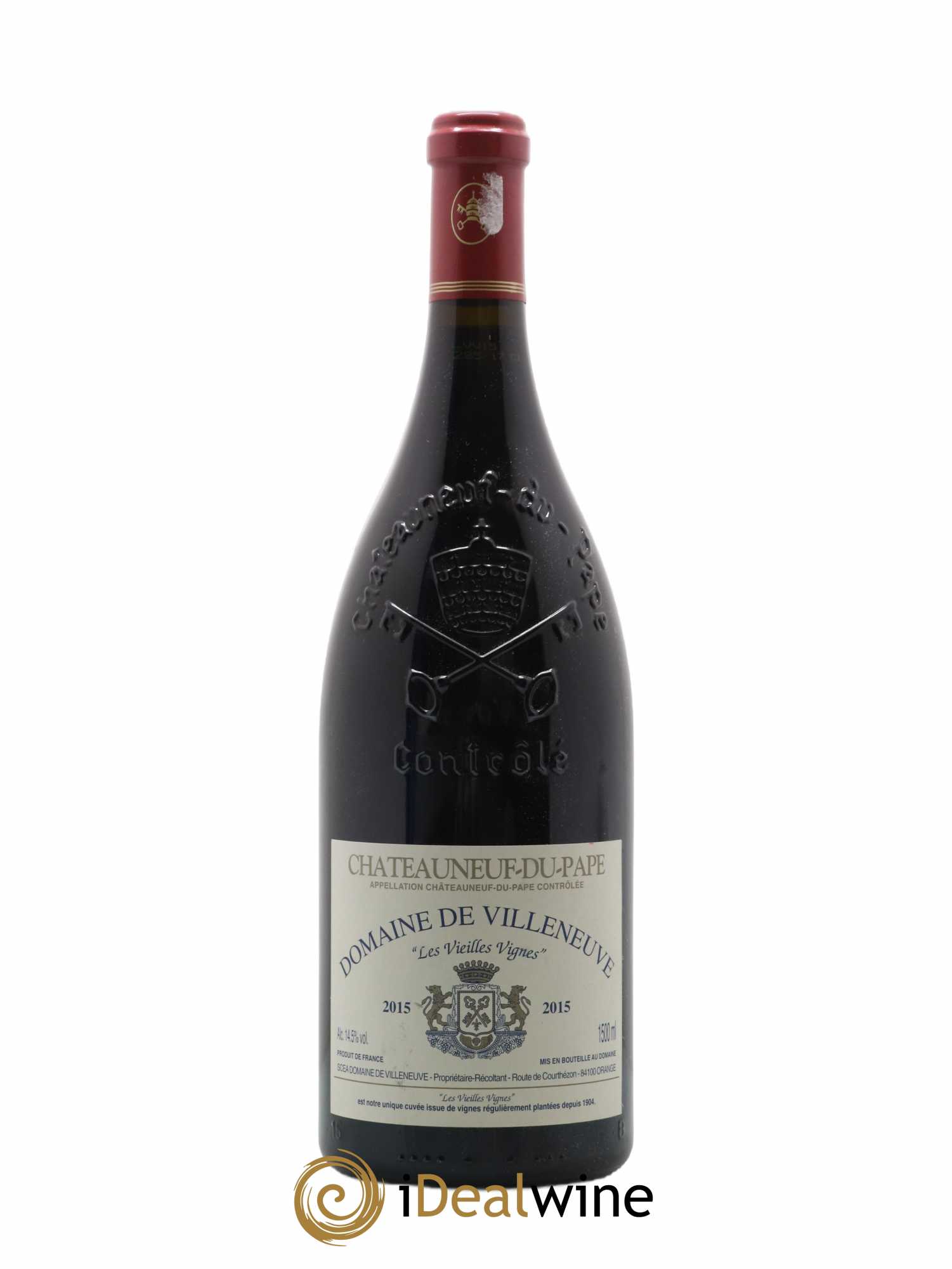 Châteauneuf-du-Pape Vieilles Vignes Domaine de Villeneuve 2015 - Lot of 1 magnum - 0
