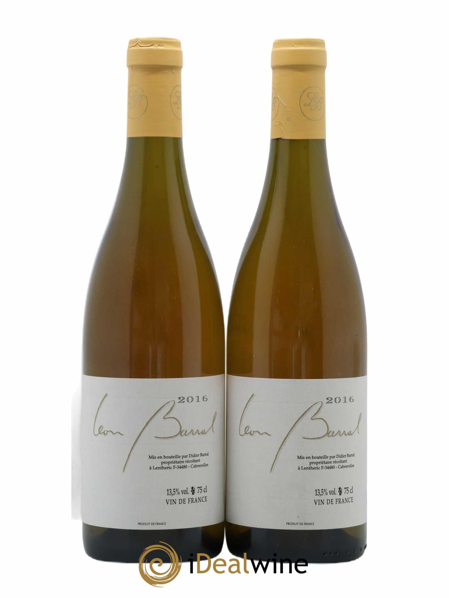 Vin de France Terret Blanc Domaine Léon Barral 2016 - Lot de 2 bouteilles - 0