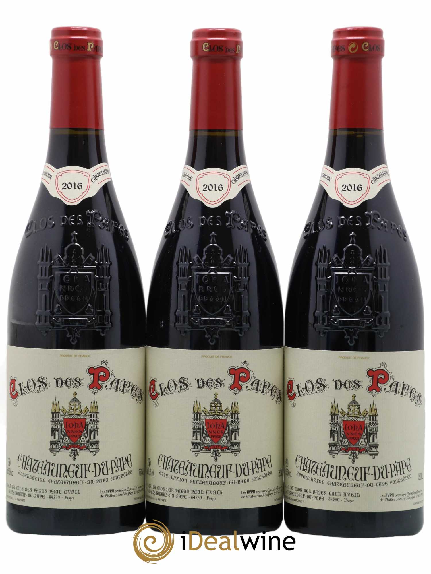 Châteauneuf-du-Pape Clos des Papes - Paul Avril 2016 - Lot of 12 bottles - 1