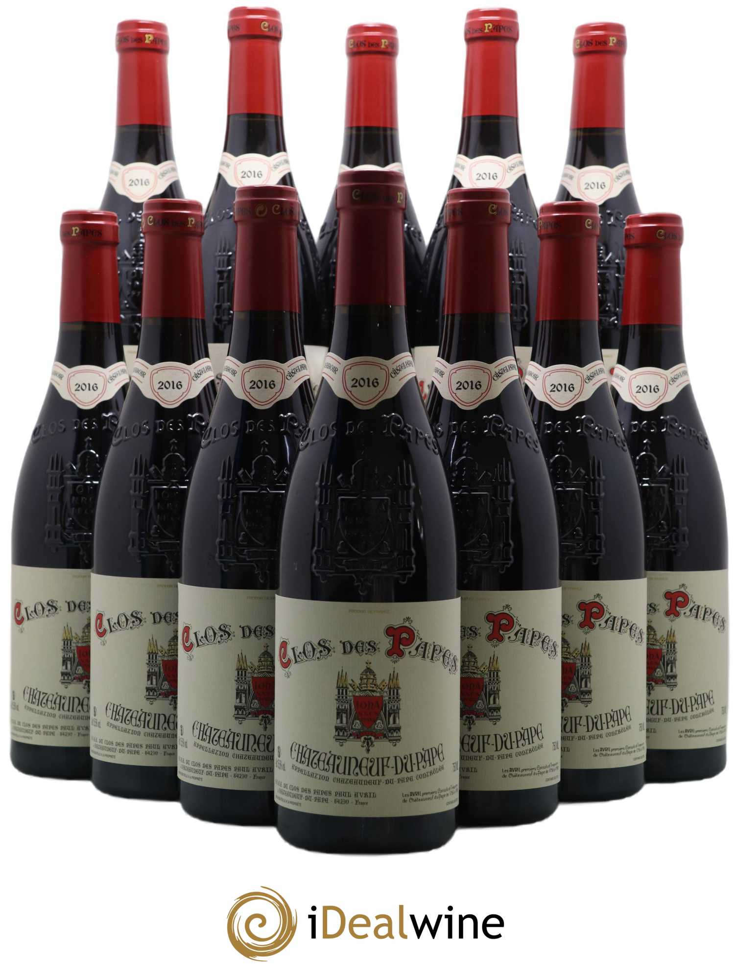 Châteauneuf-du-Pape Clos des Papes - Paul Avril 2016 - Lot of 12 bottles - 0