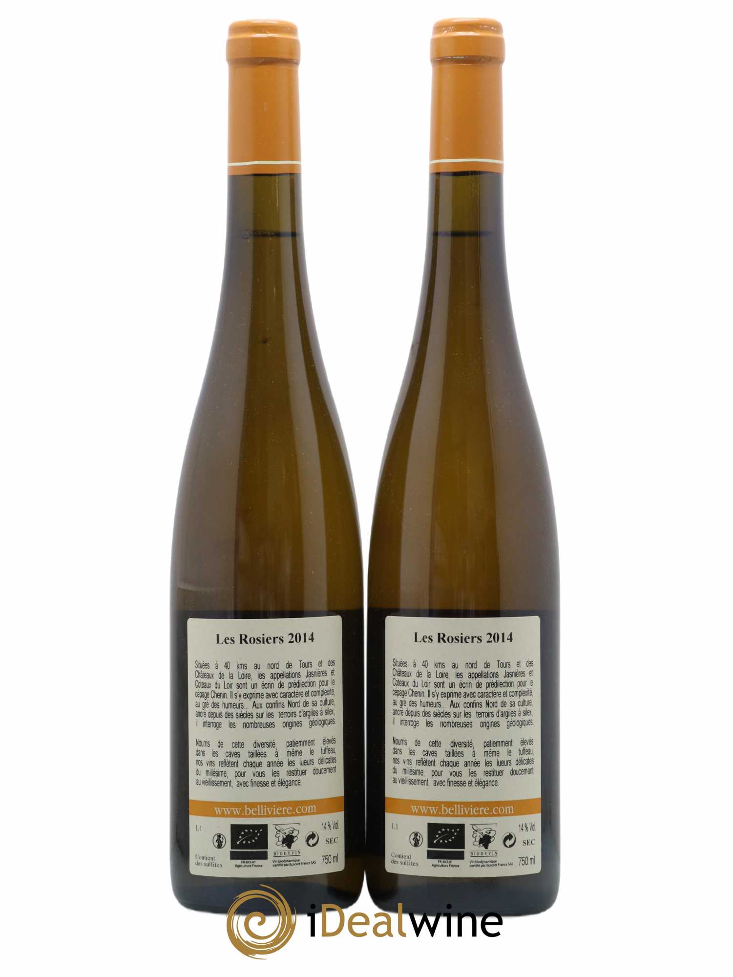 Jasnières Les Rosiers Domaine de Bellivière 2014 - Lot de 2 bouteilles - 1
