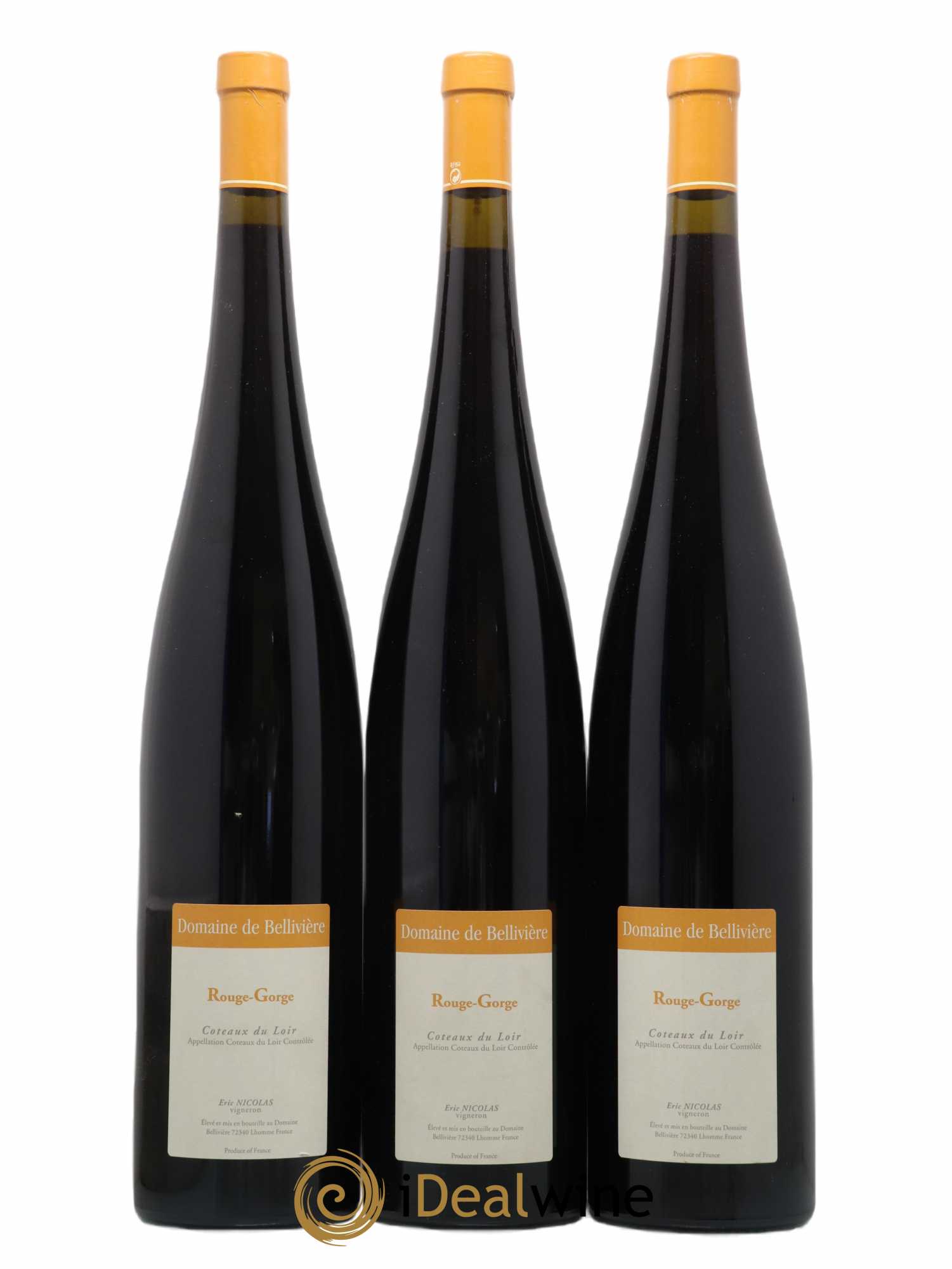 Coteaux du Loir Le Rouge Gorge Domaine de Bellivière 2014 - Lot de 3 magnums - 0